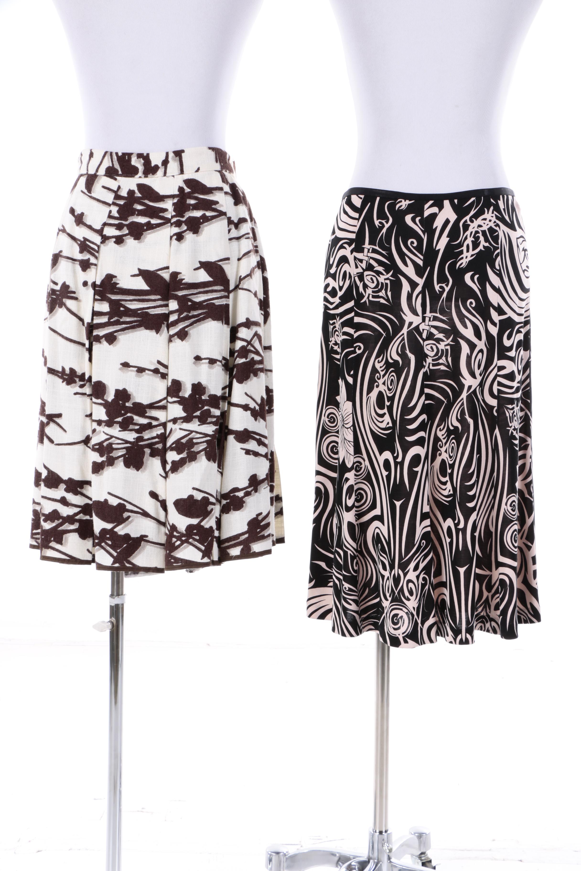 Prada and Diane von Furstenburg Printed Skirts