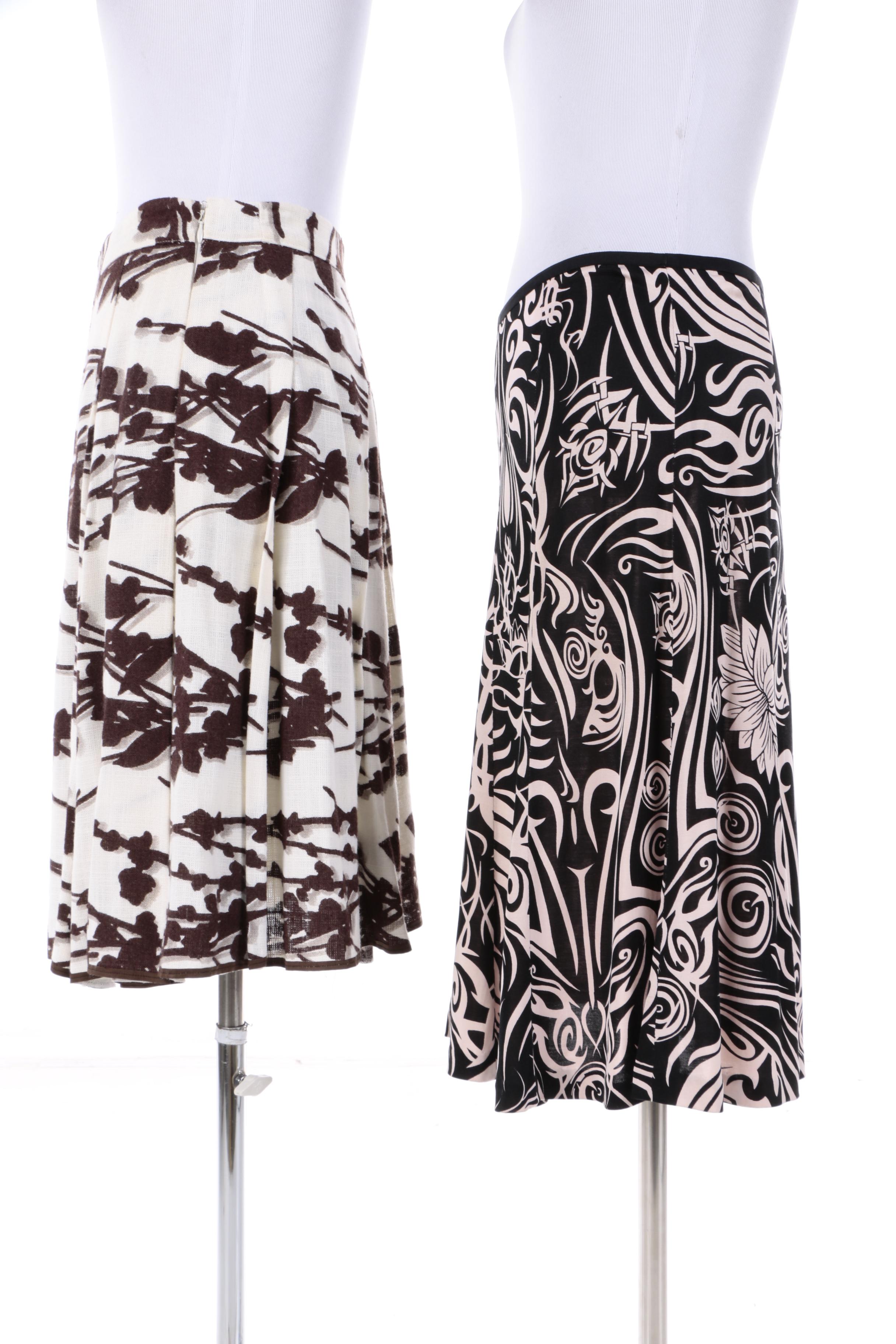 Prada and Diane von Furstenburg Printed Skirts