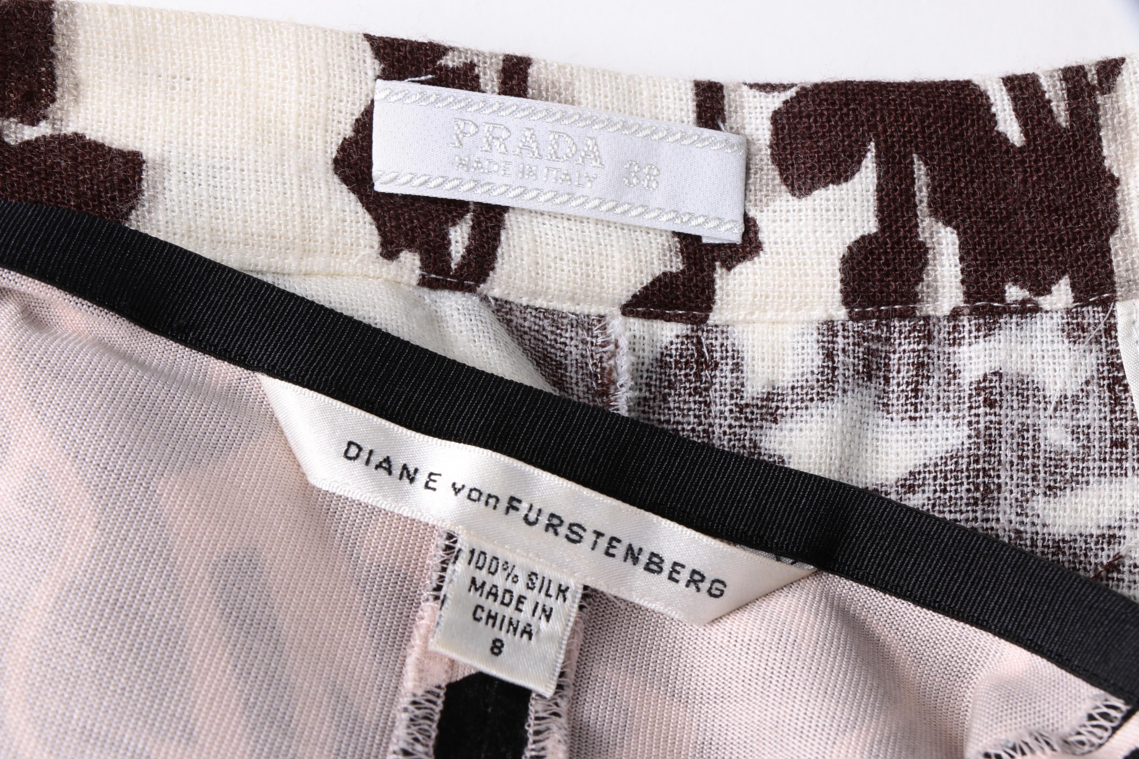 Prada and Diane von Furstenburg Printed Skirts