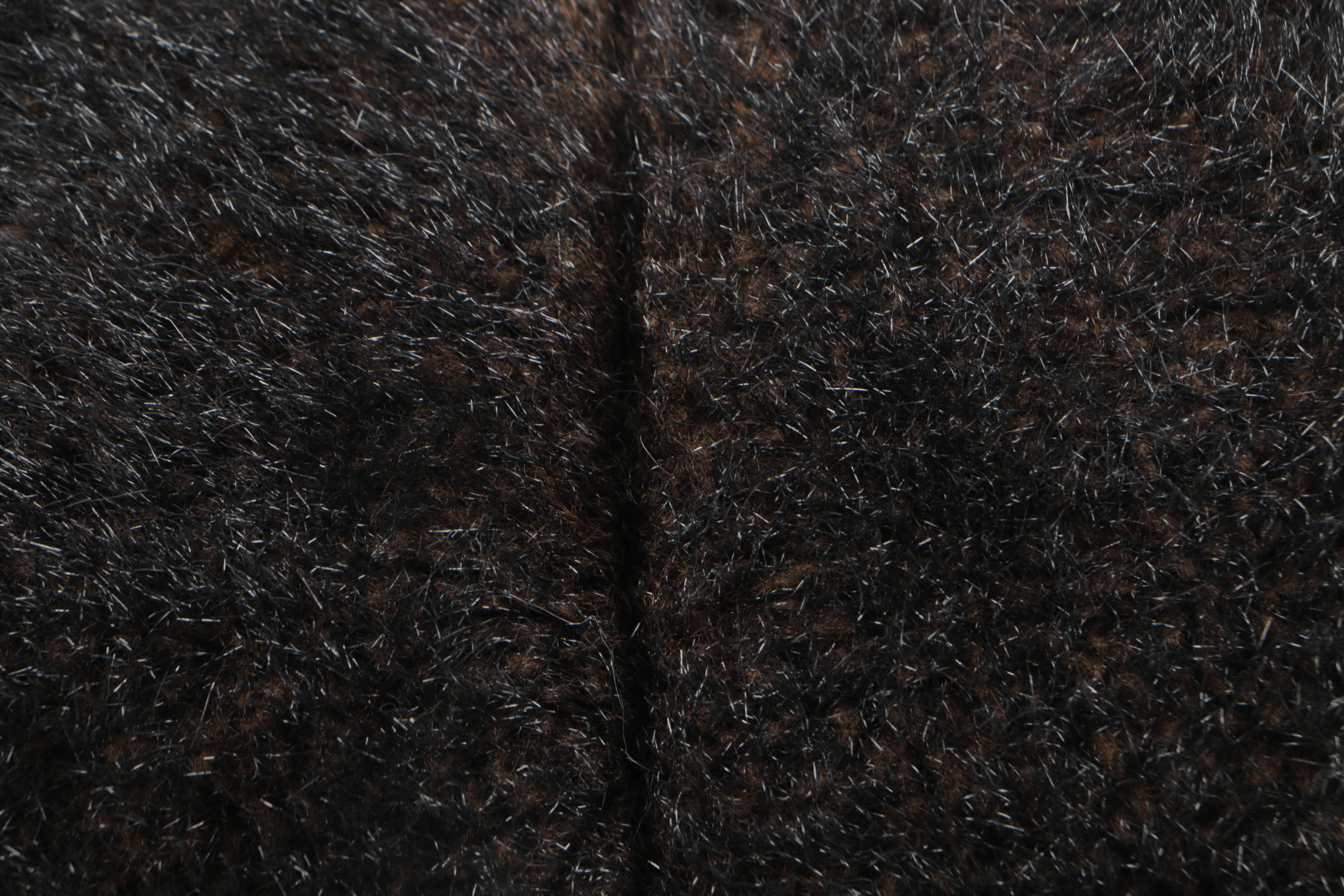 Pairing of Black Faux Fur Pillows