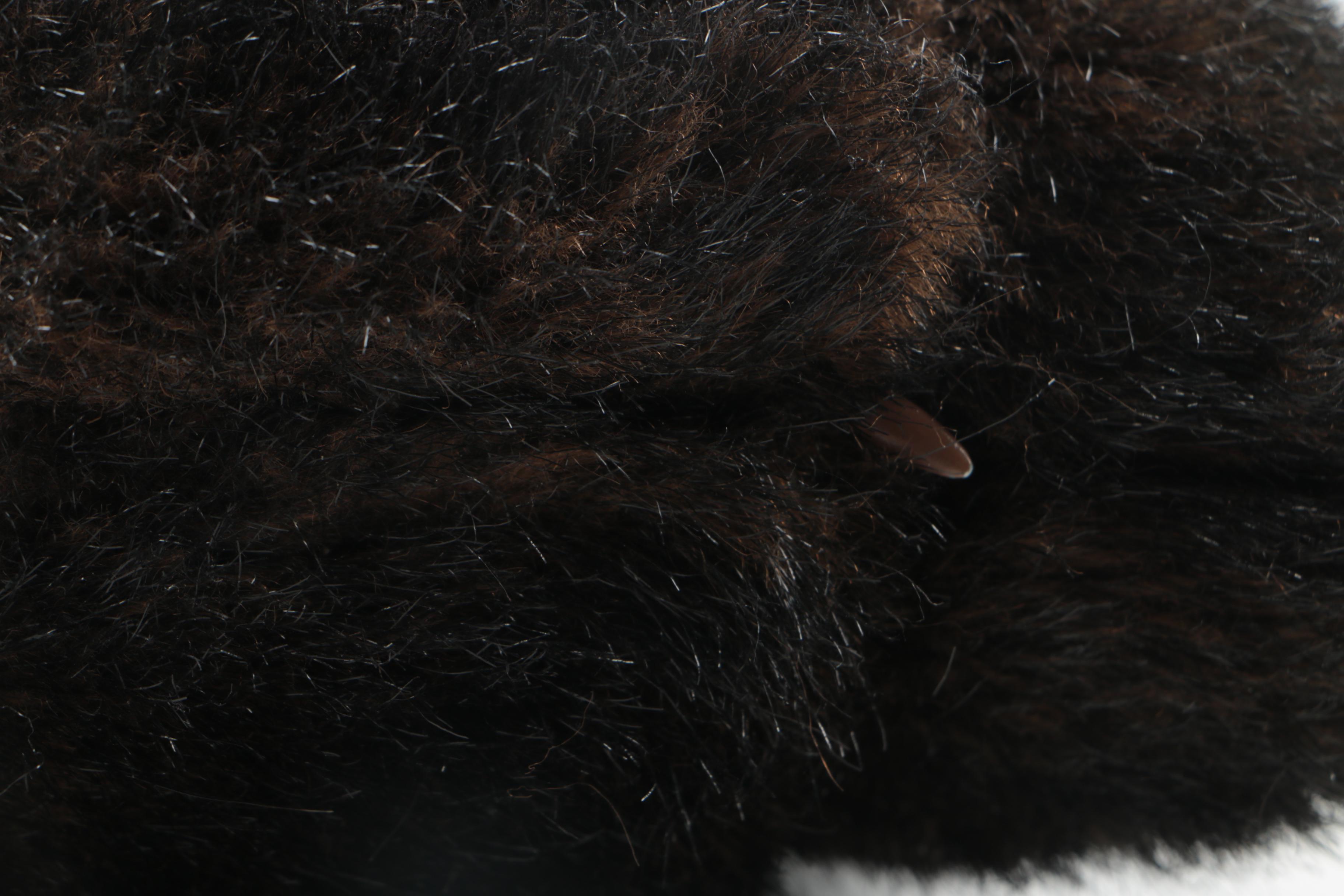 Pairing of Black Faux Fur Pillows