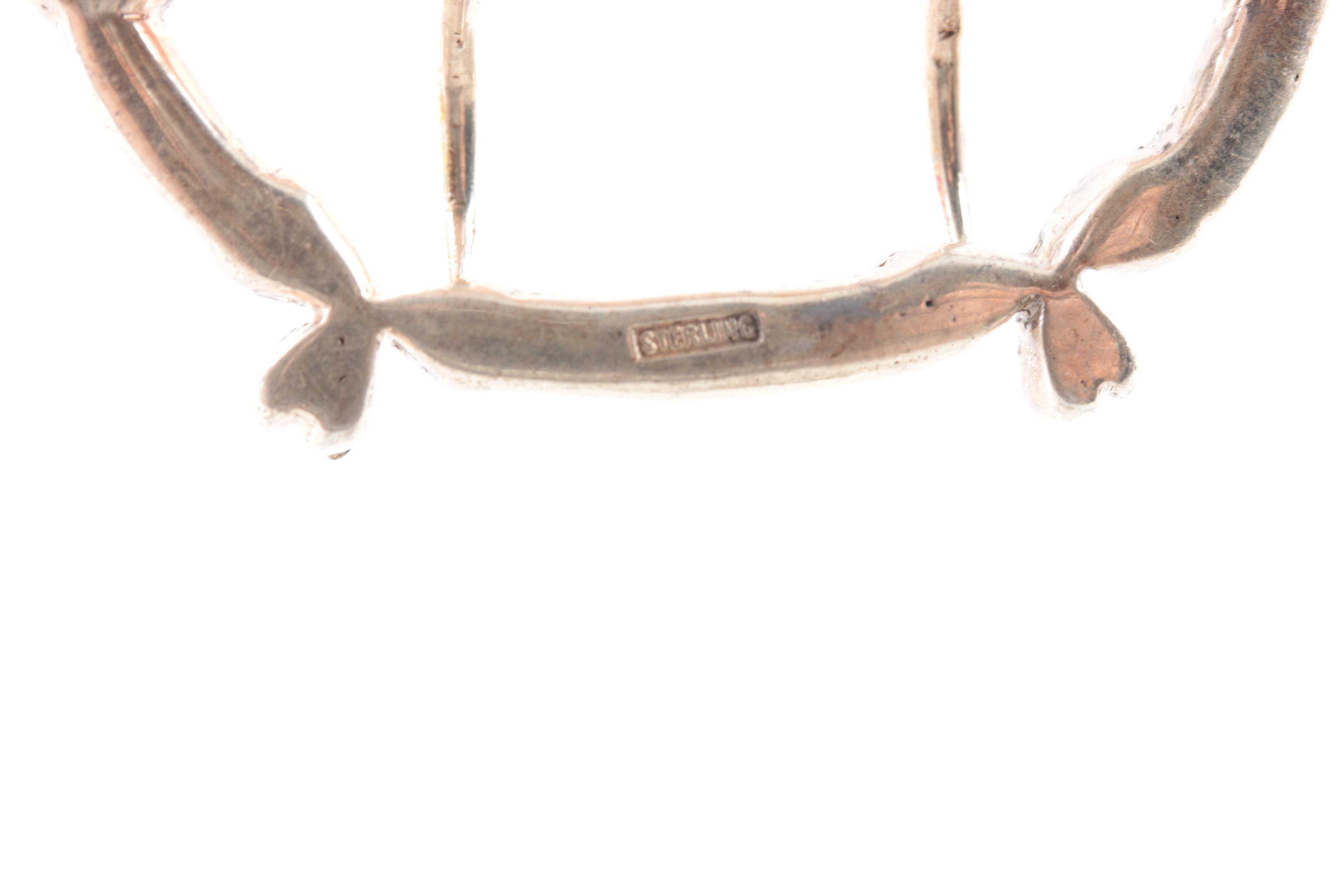 Sterling Silver Jewelry Including Wadsworth Art Deco Belt Buckle