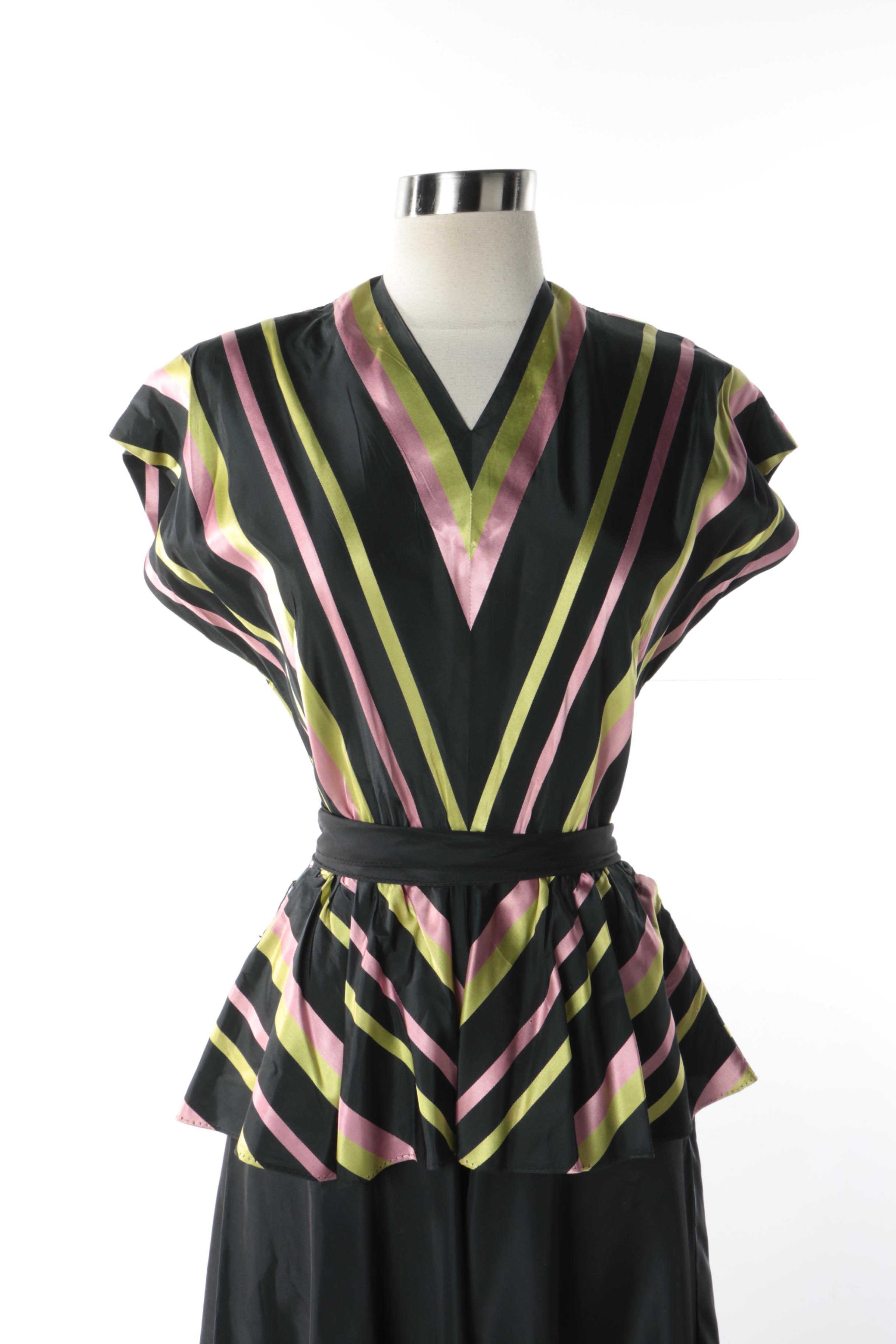 Circa 1940s Vintage DuBarry Evening Dress