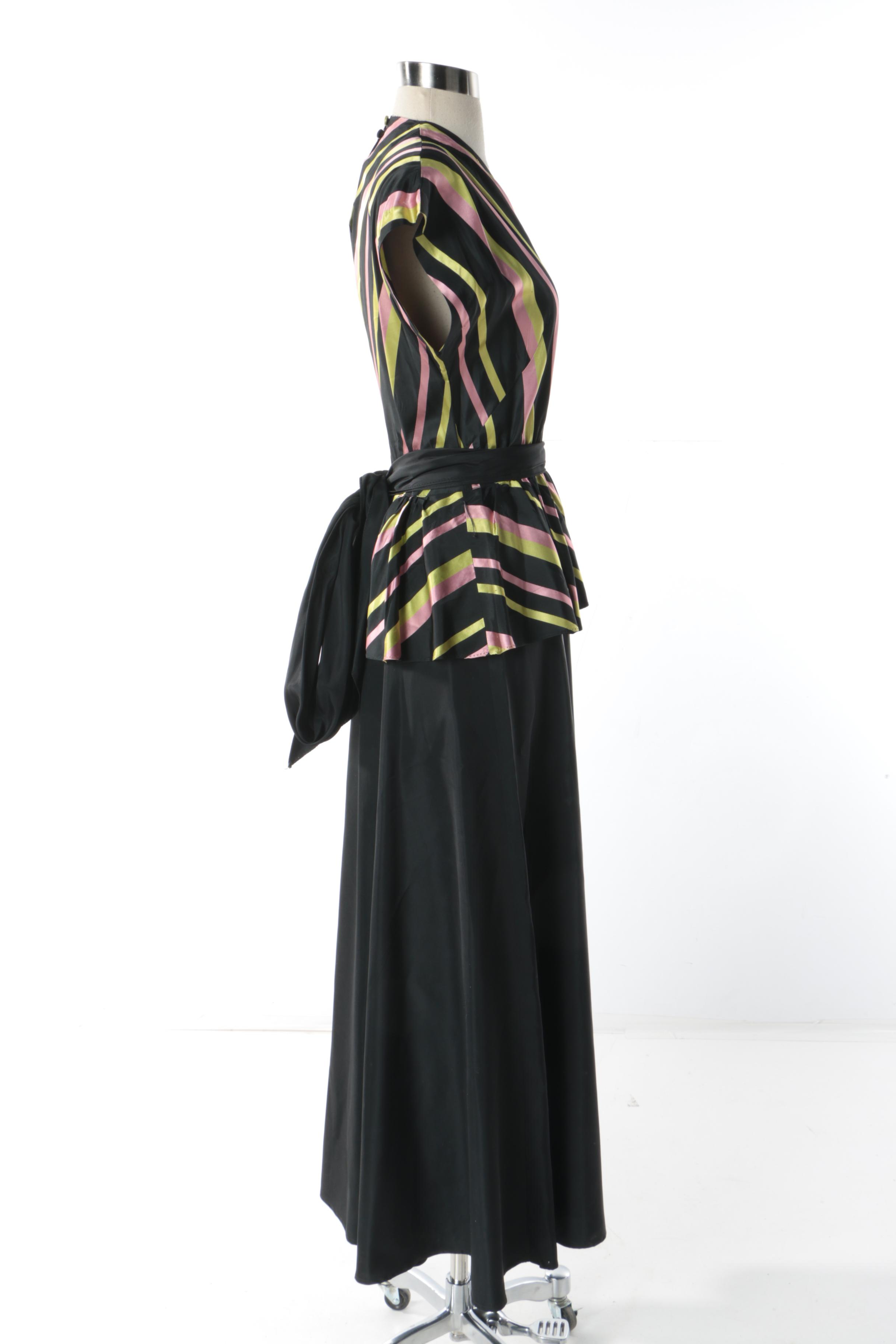Circa 1940s Vintage DuBarry Evening Dress