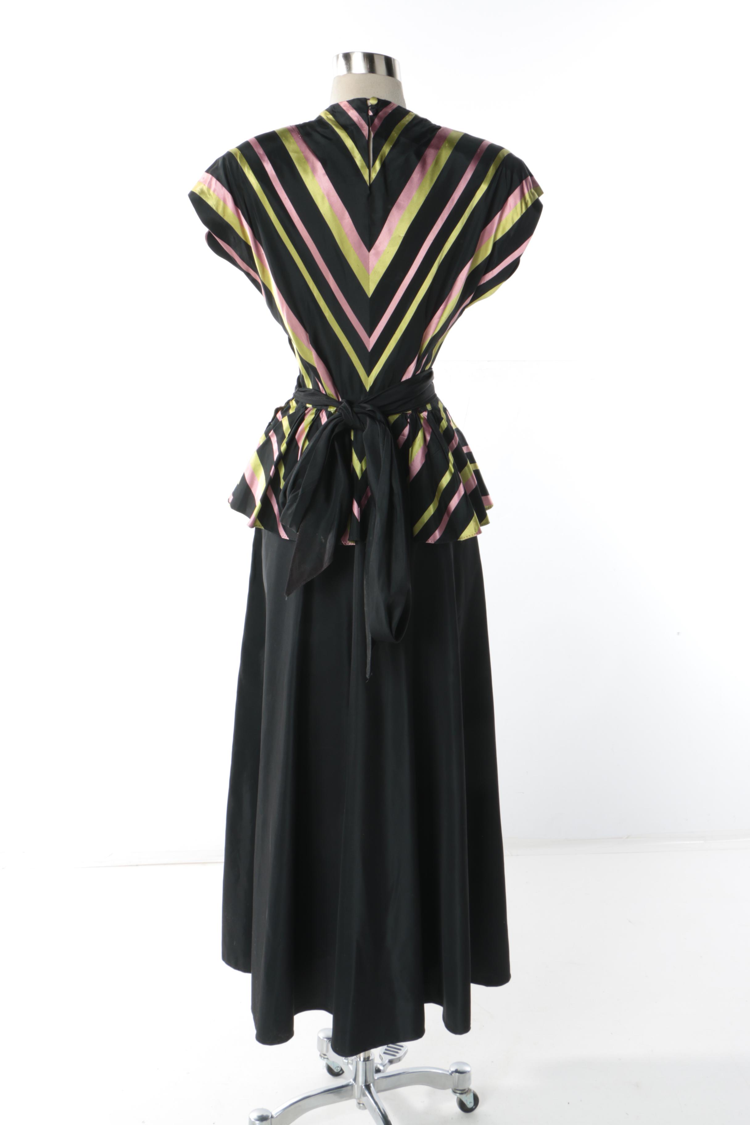 Circa 1940s Vintage DuBarry Evening Dress