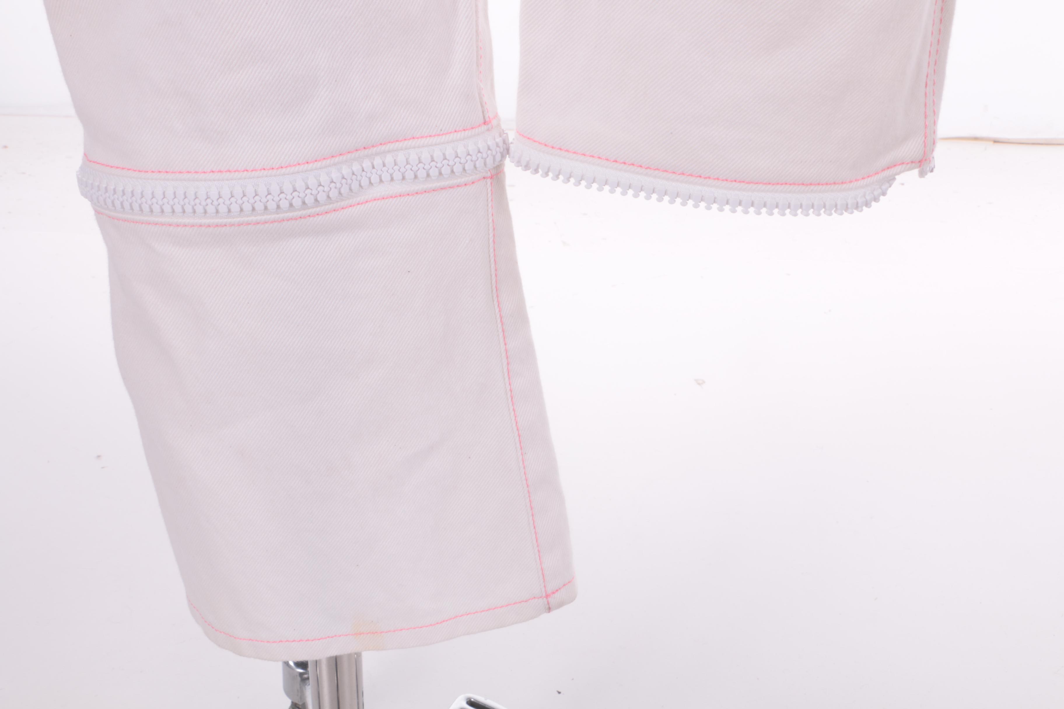 Chanel White Denim Skirt and Miu Miu White Denim Capris with Detachable Cuffs