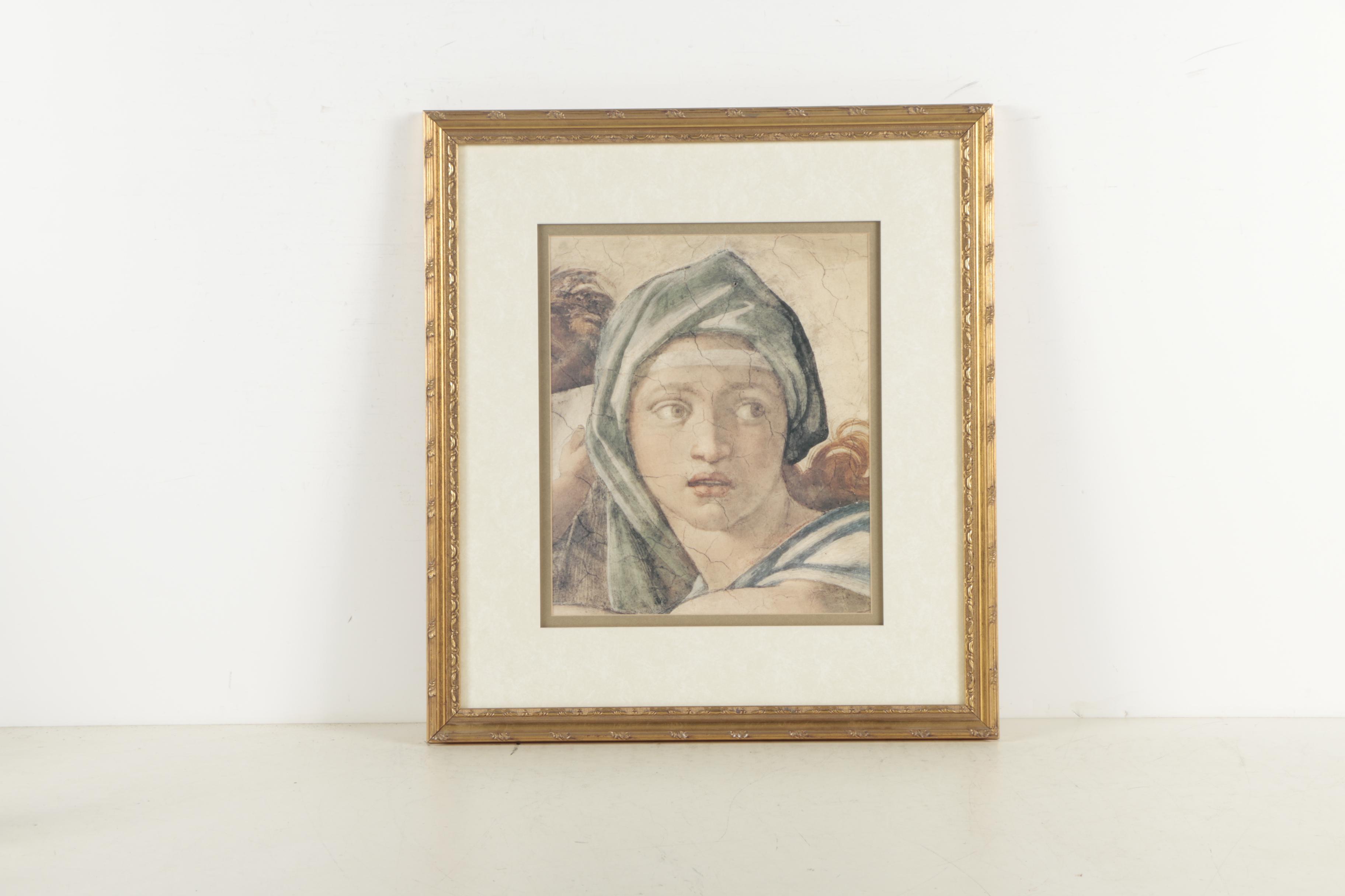 Offset Lithographs After Michelangelo of Sistine Chapel Details