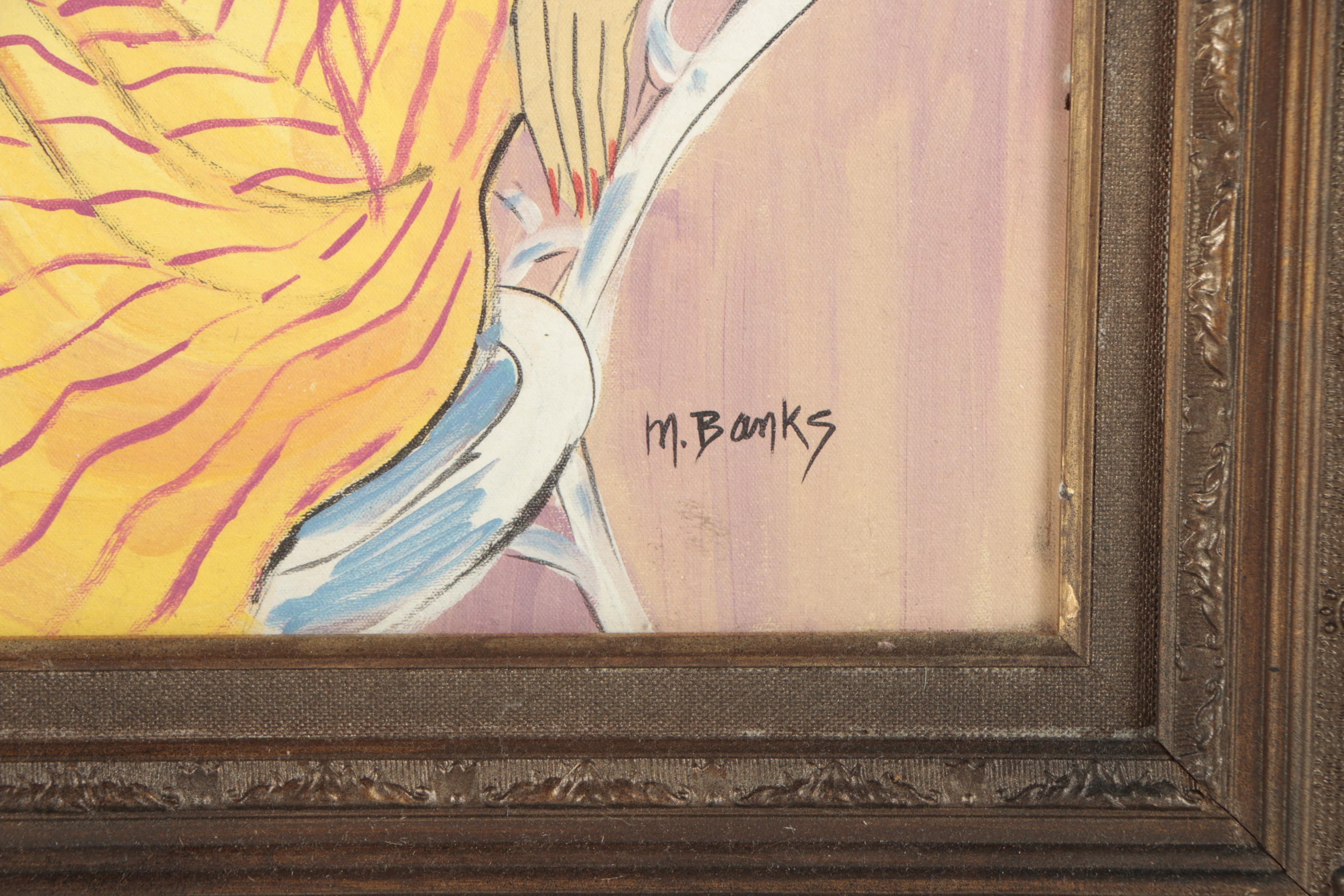 Offset Lithograph After Marcia Banks "On the Terrace"