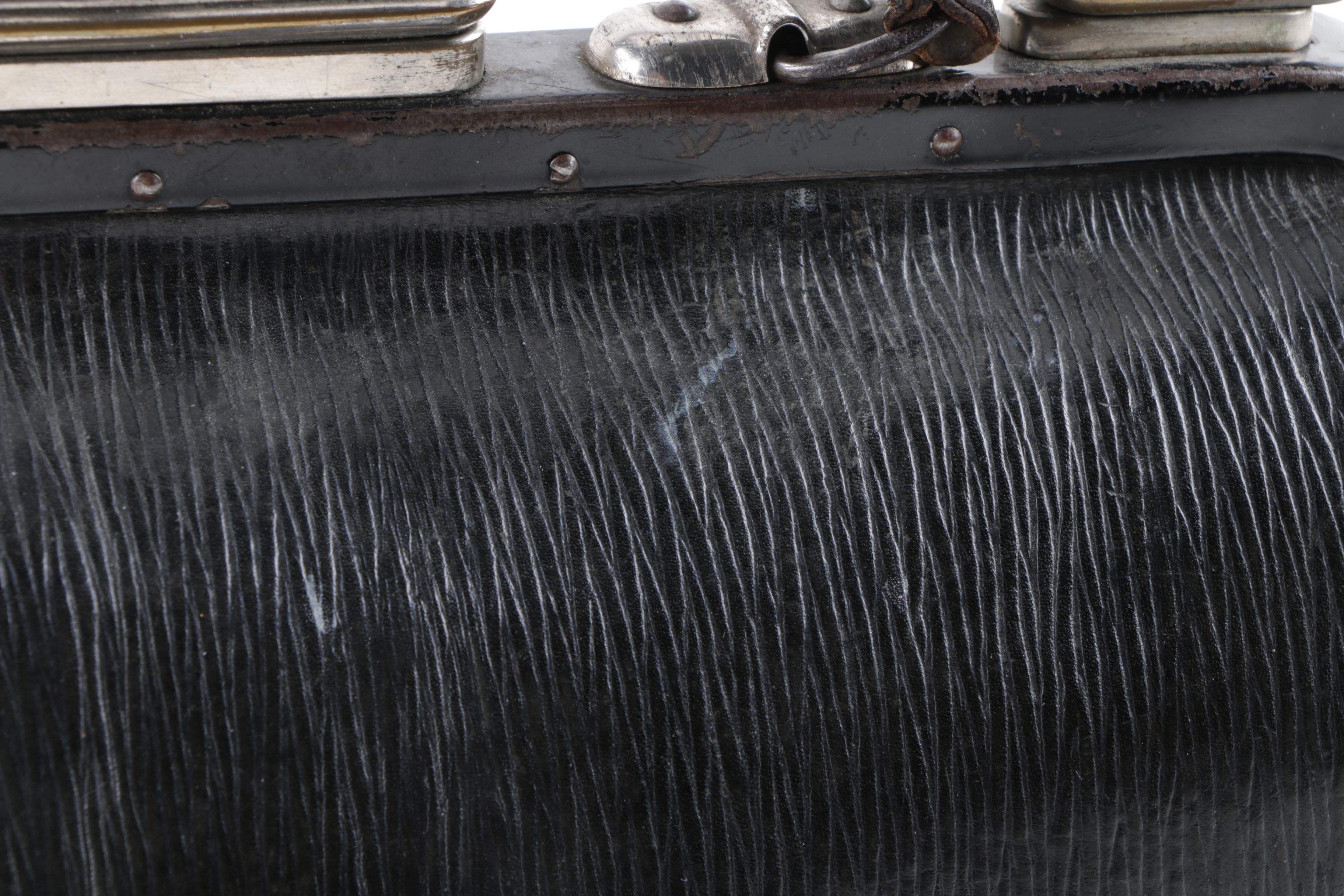 Vintage Black Leather Satchel