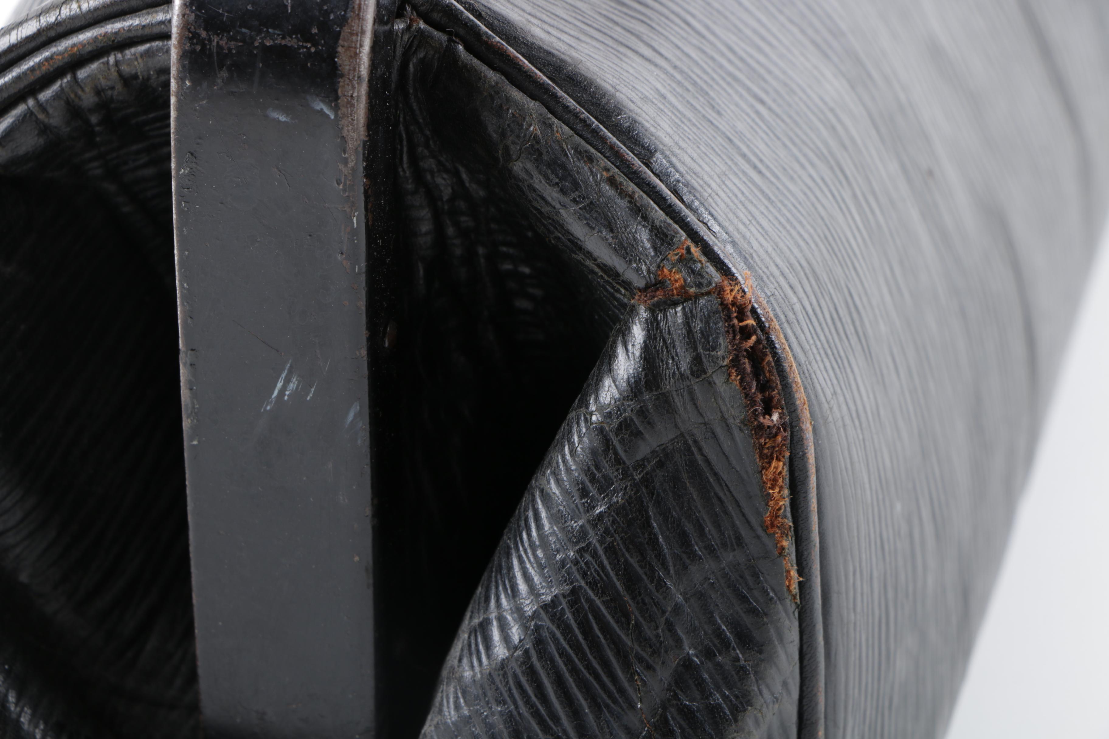 Vintage Black Leather Satchel