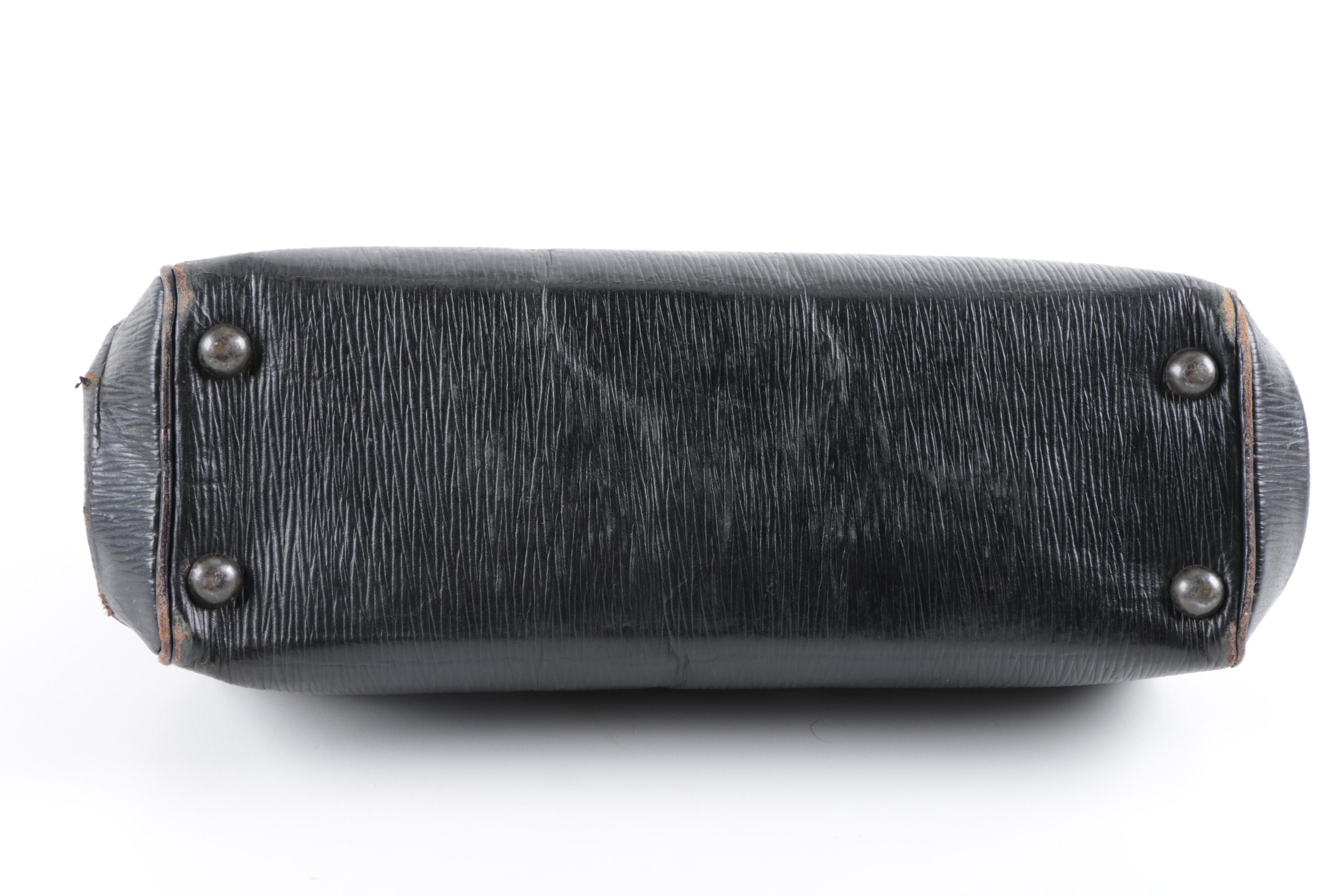 Vintage Black Leather Satchel