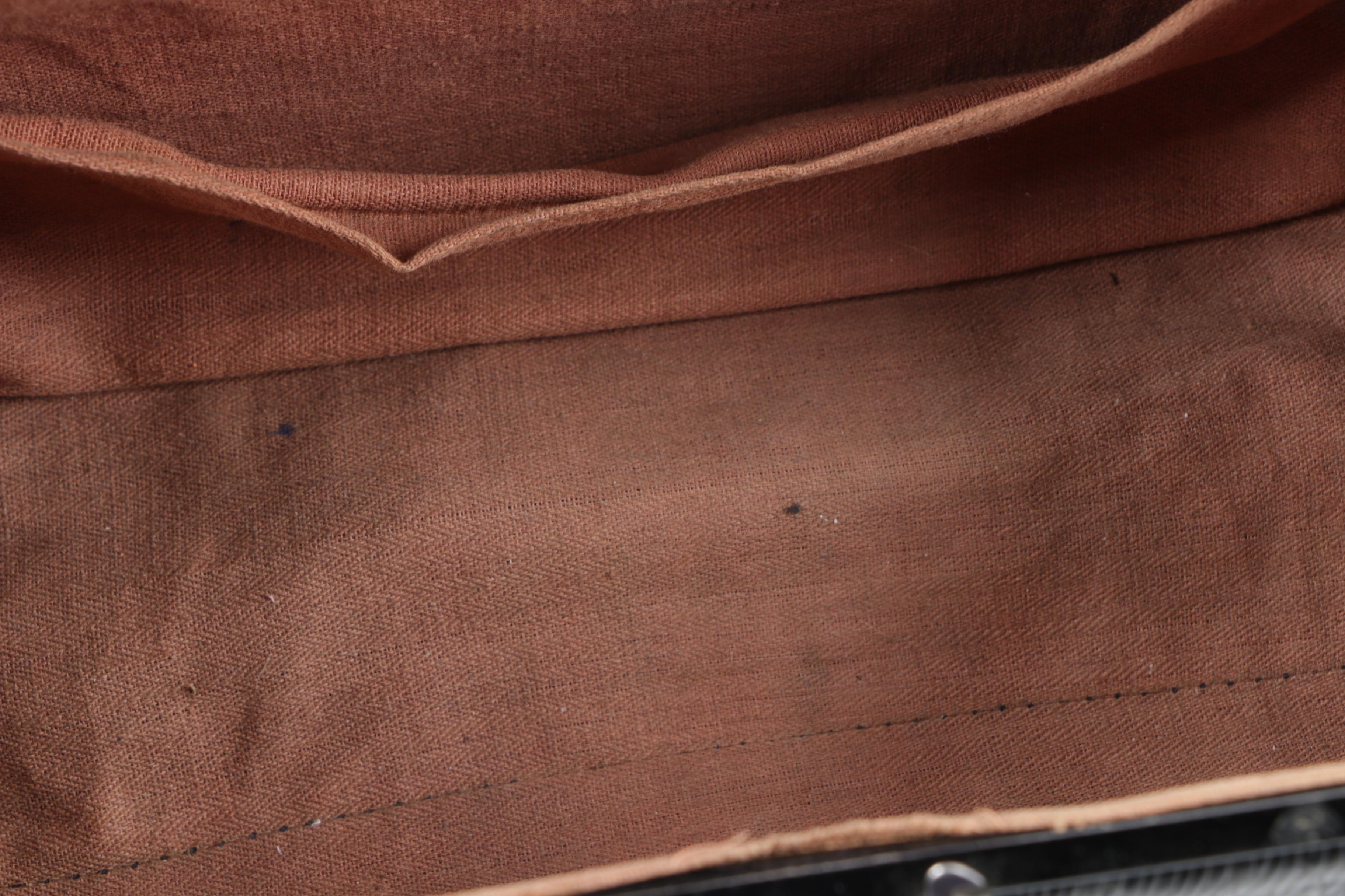 Vintage Black Leather Satchel