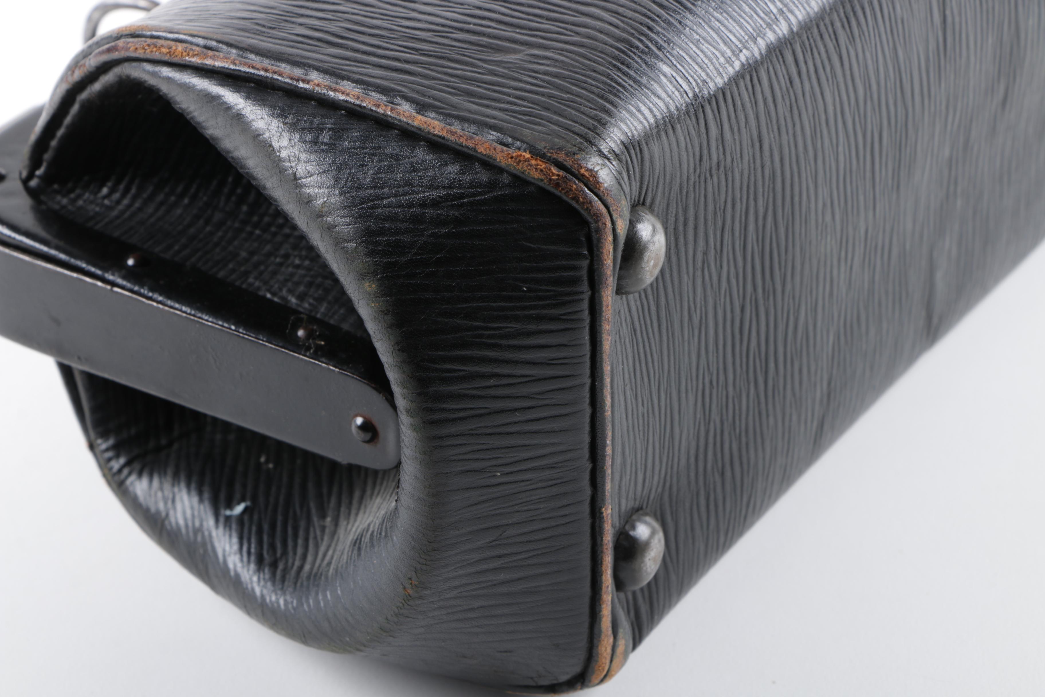 Vintage Black Leather Satchel