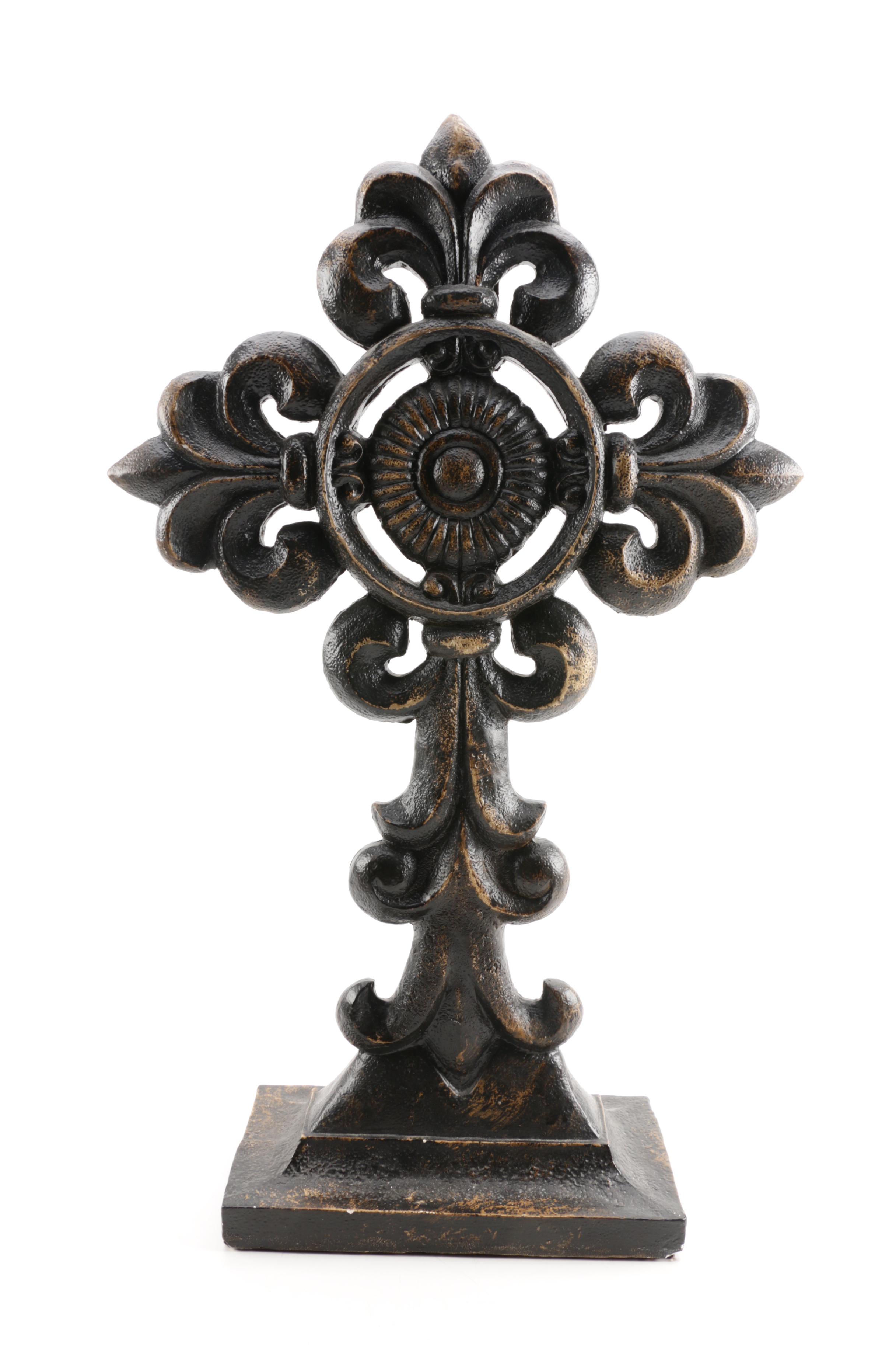 Metal Cross Figure with Tassels