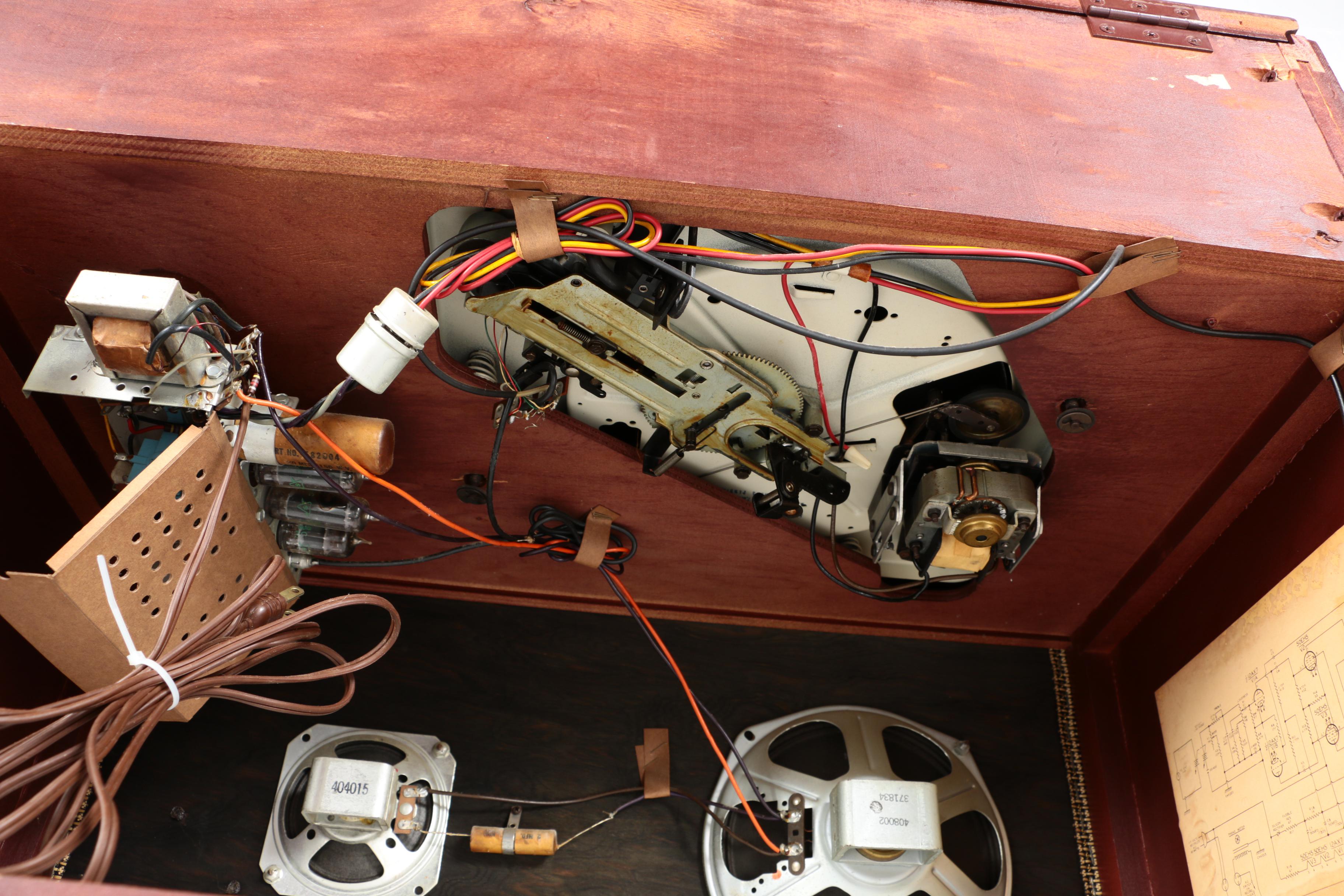 Sylvania Mid Century Stereo Turntable Console