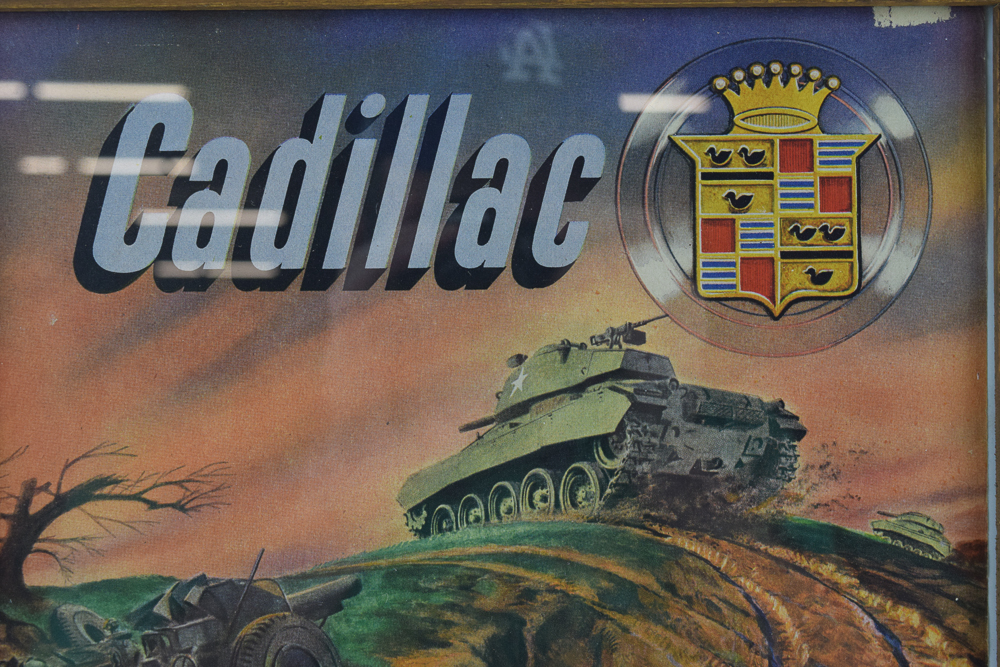 World War II Era Cadillac Magazine Advertisement "Imprint of Cadillac Power!"