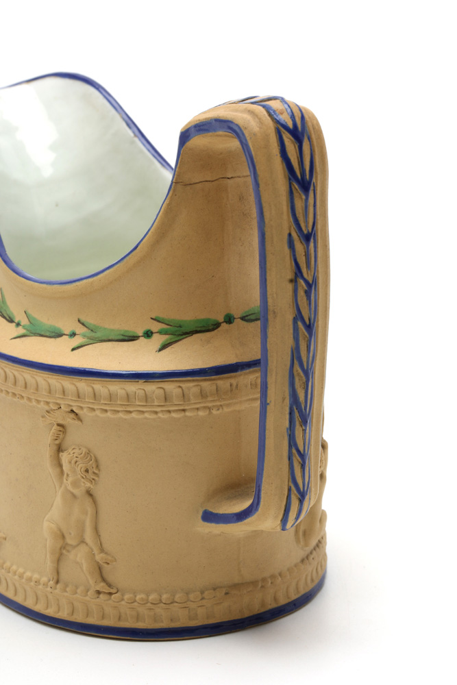 Antique Turner Sauce Boat and Vintage Wedgwood Crimson Jasperware Box