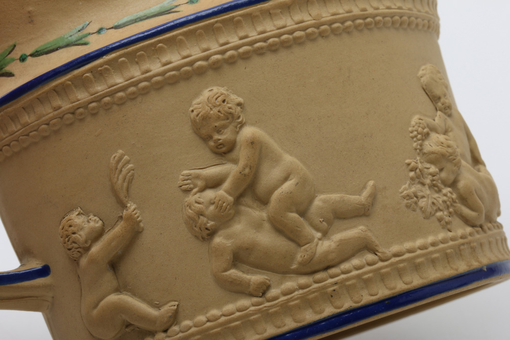 Antique Turner Sauce Boat and Vintage Wedgwood Crimson Jasperware Box