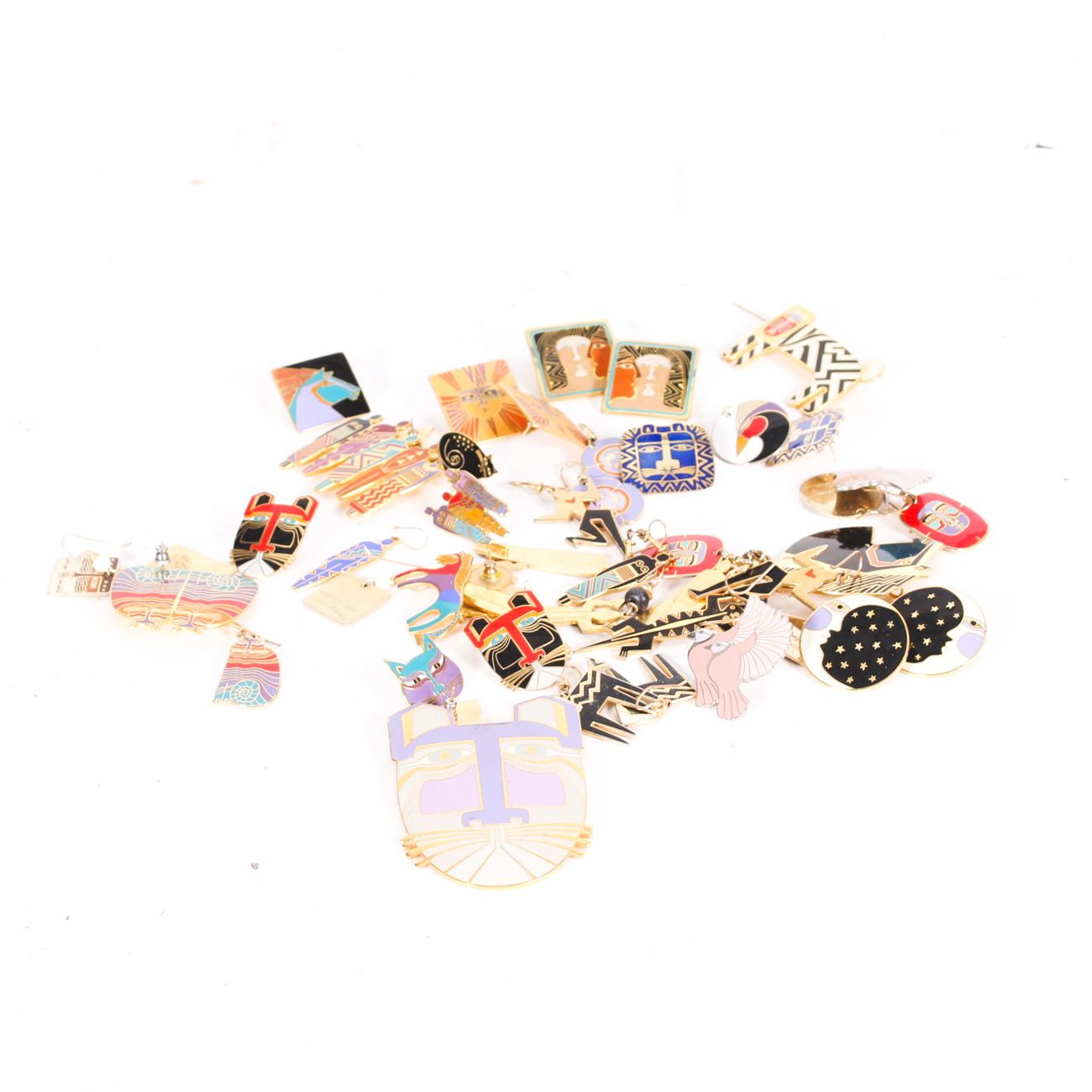 Large Collection of Laurel Burch Pins and Earrings