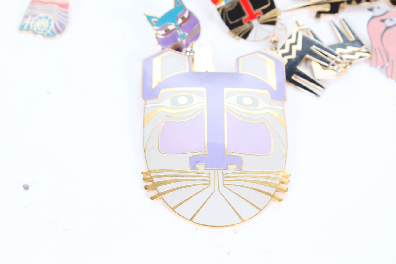 Large Collection of Laurel Burch Pins and Earrings
