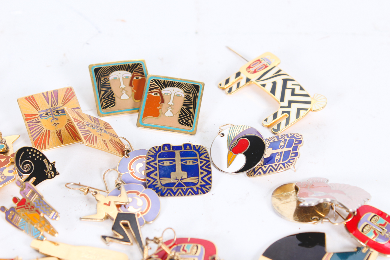 Large Collection of Laurel Burch Pins and Earrings