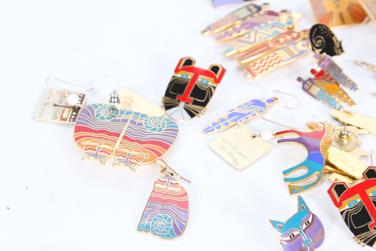 Large Collection of Laurel Burch Pins and Earrings