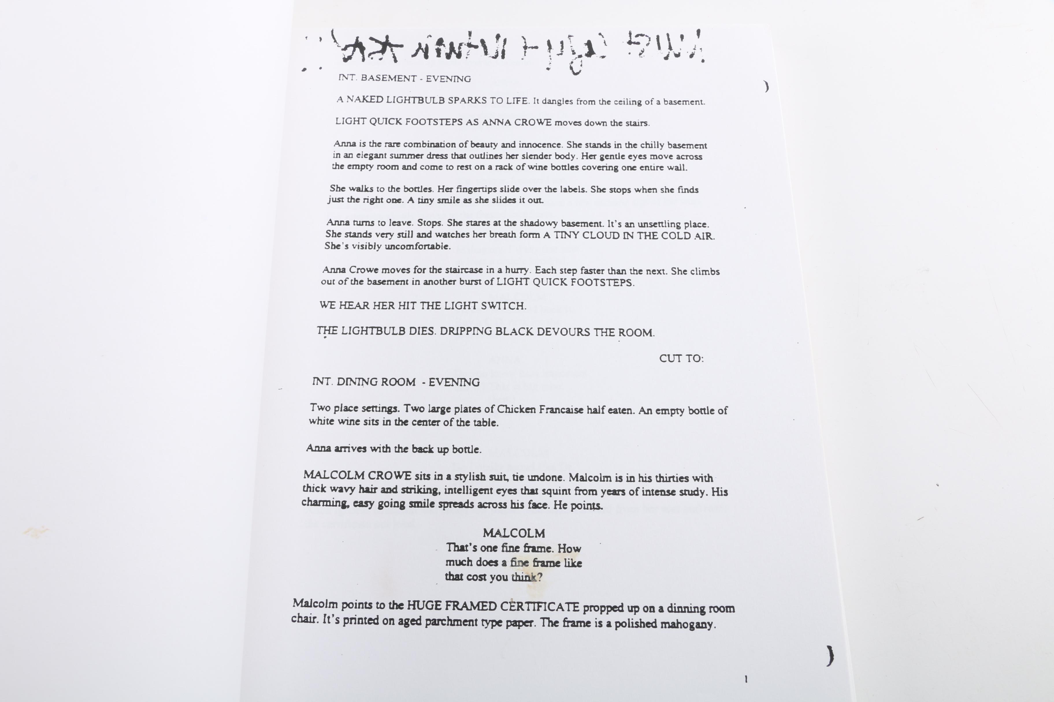 "The Sixth Sense" Screenplay by M. Night Shyamalan