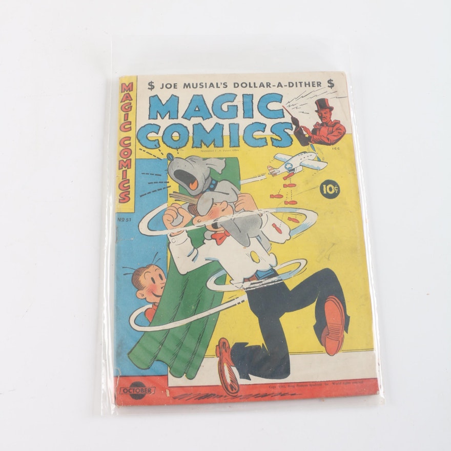 1943 "Magic Comics" Issue #51 Comic Book