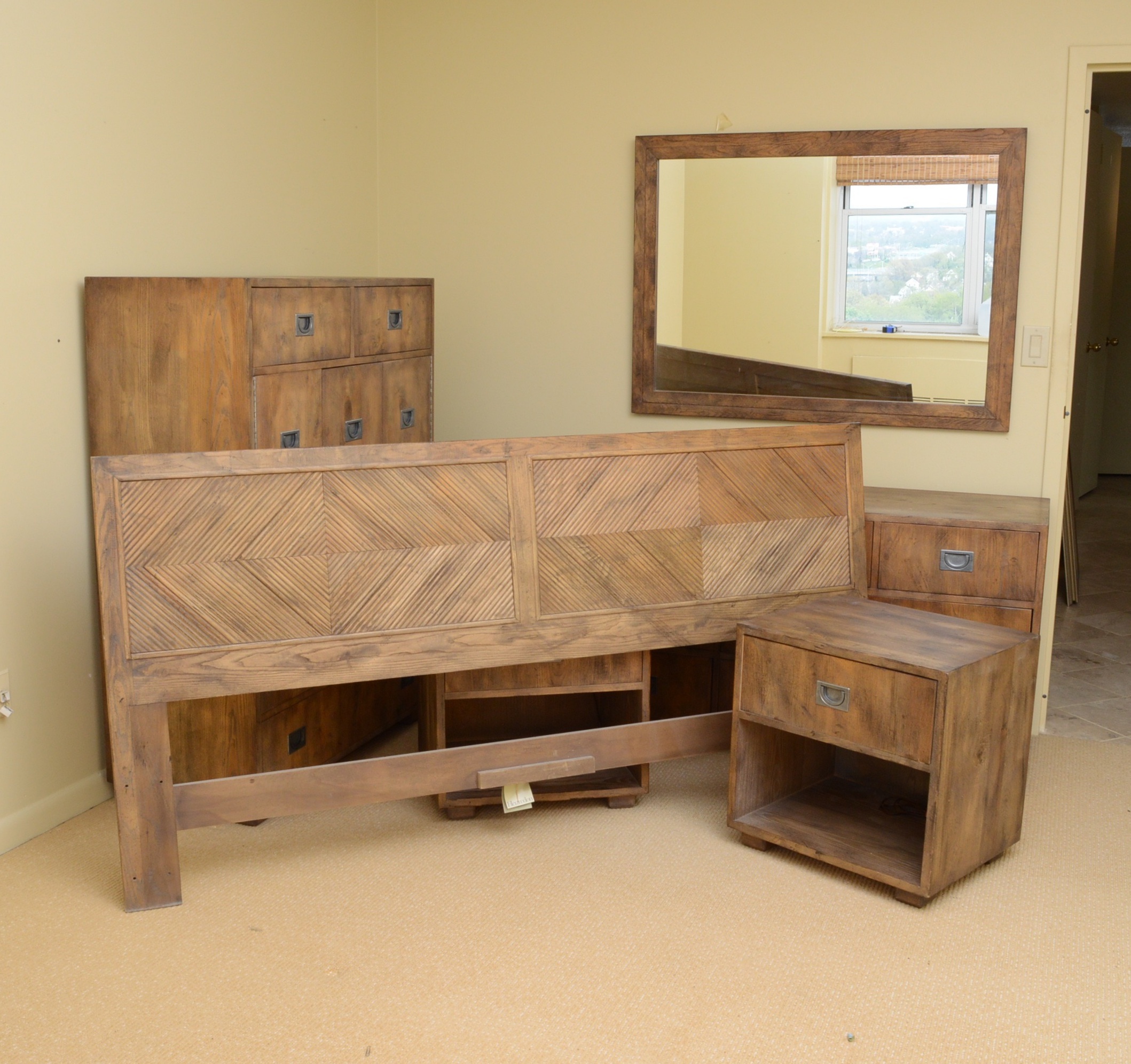 Vintage Henredon "Circa 76" Ash Bedroom Set