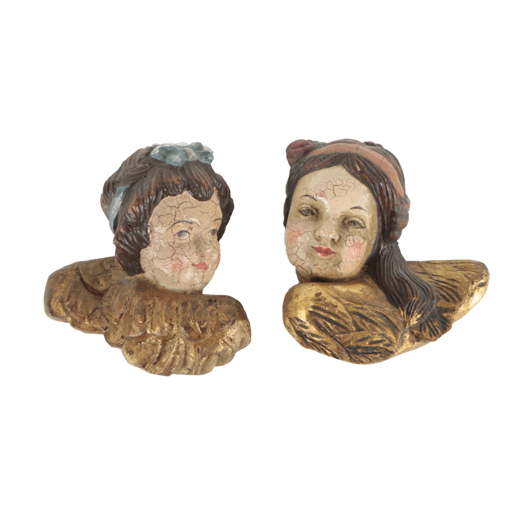 Carved Wood Angel Faces
