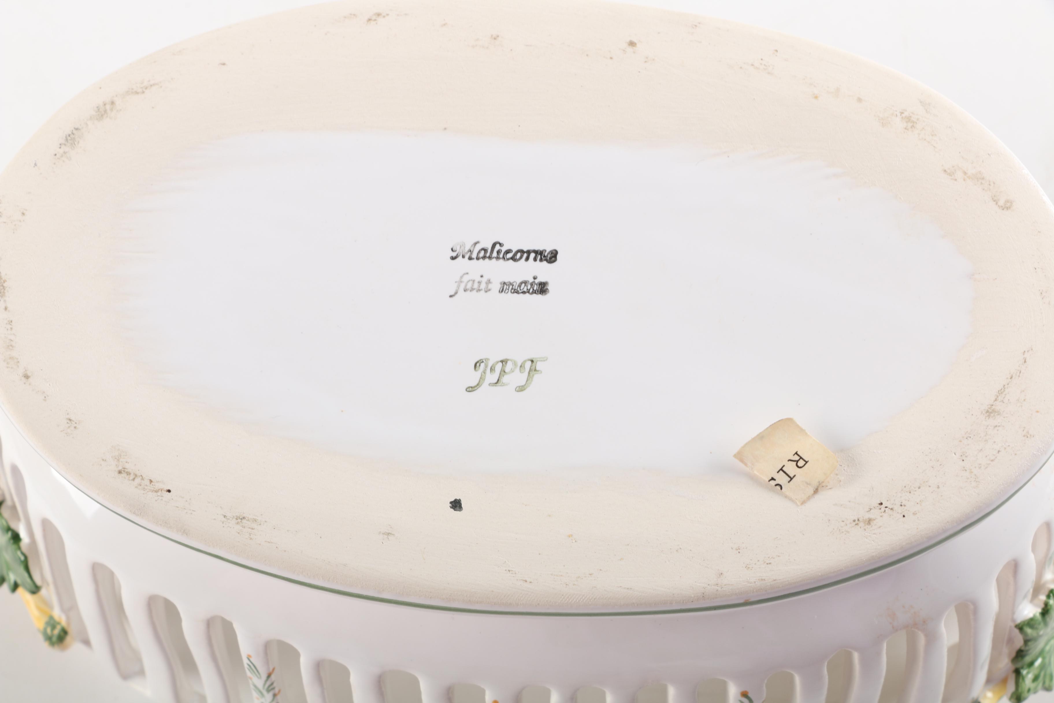 Malicorne Fait Main Faience Style Basket