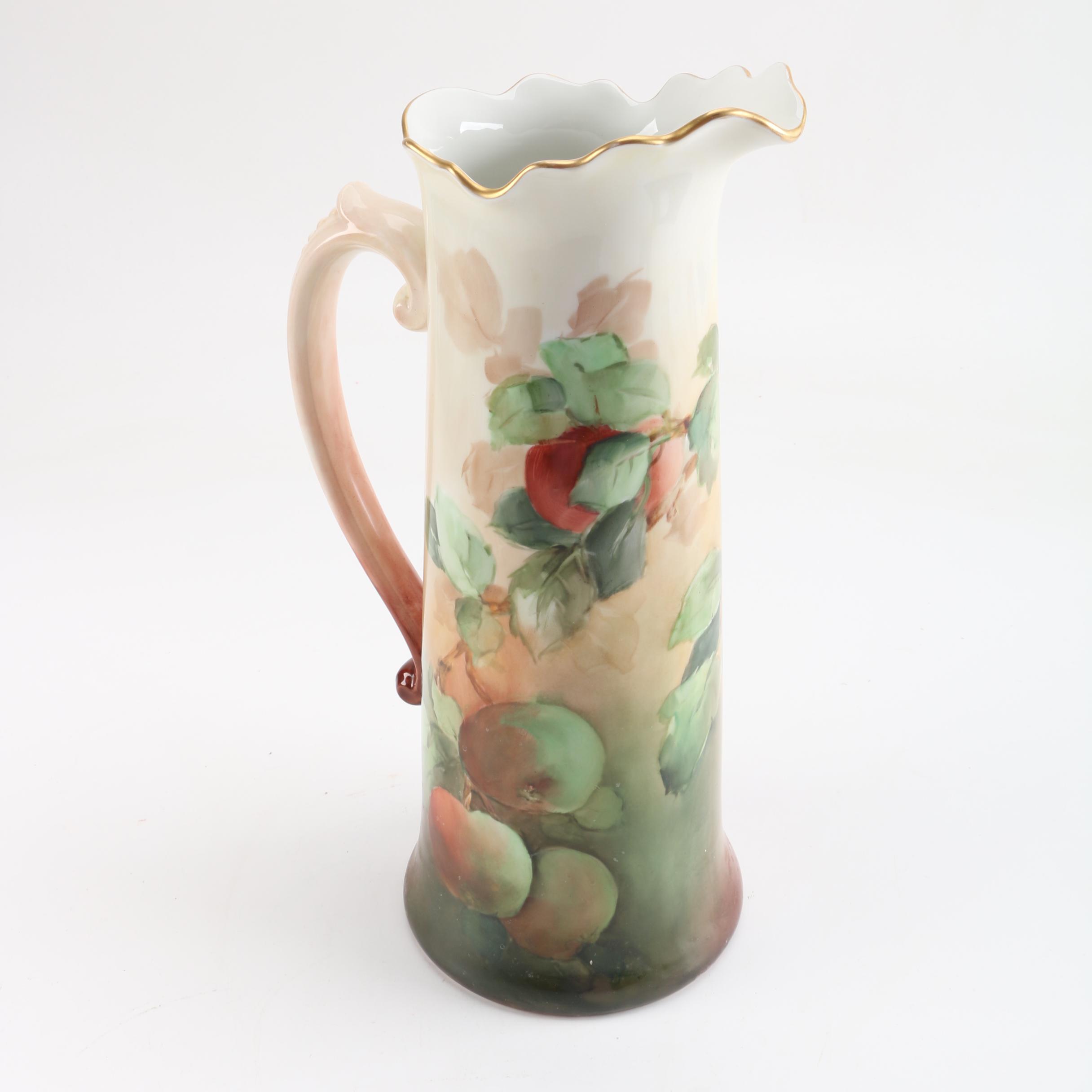 Antique Jean Pouyat La Ceramique Limoges Porcelain Chocolate Pot