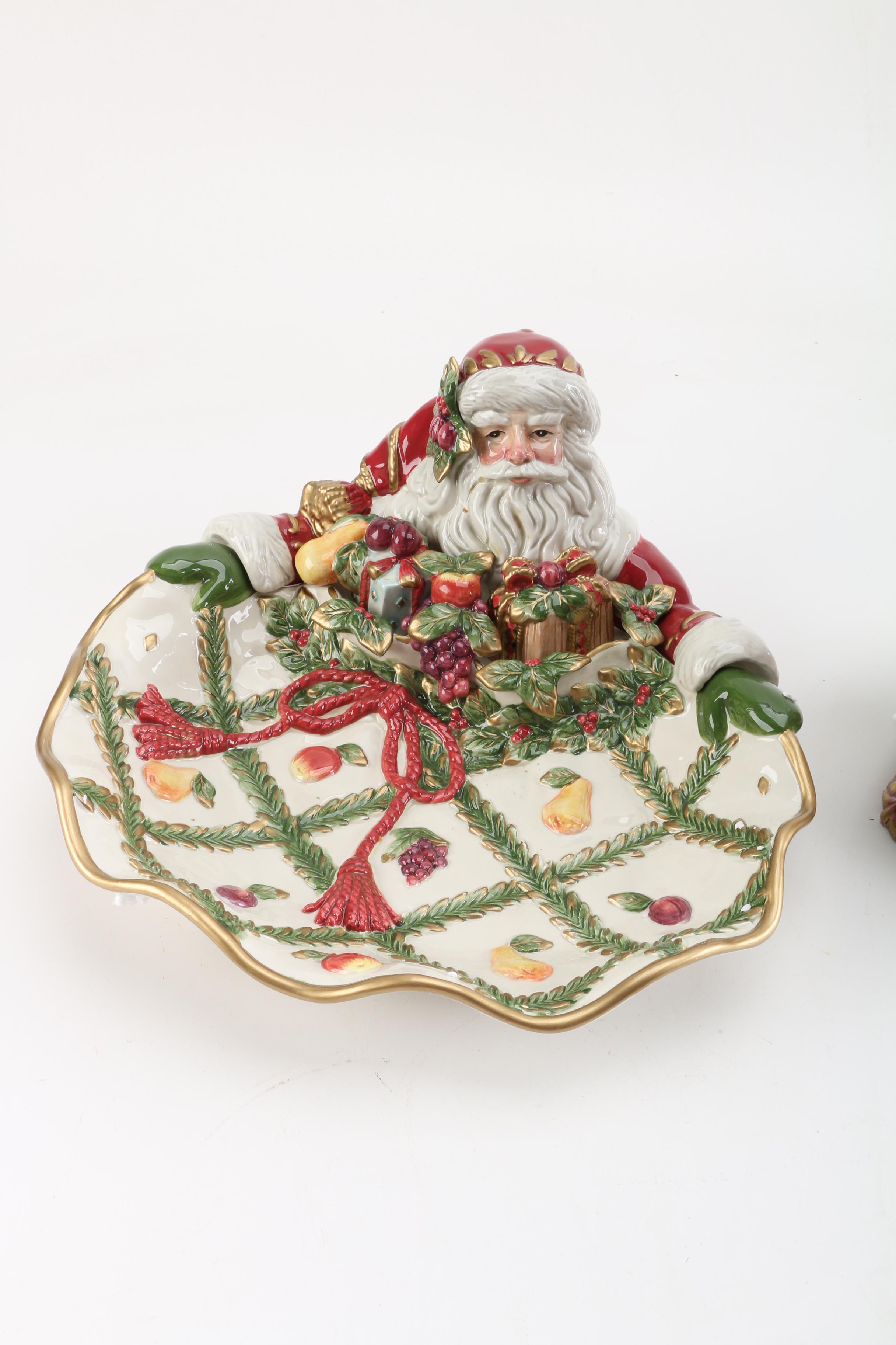 Fitz and Floyd "Renaissance Santa" Serveware