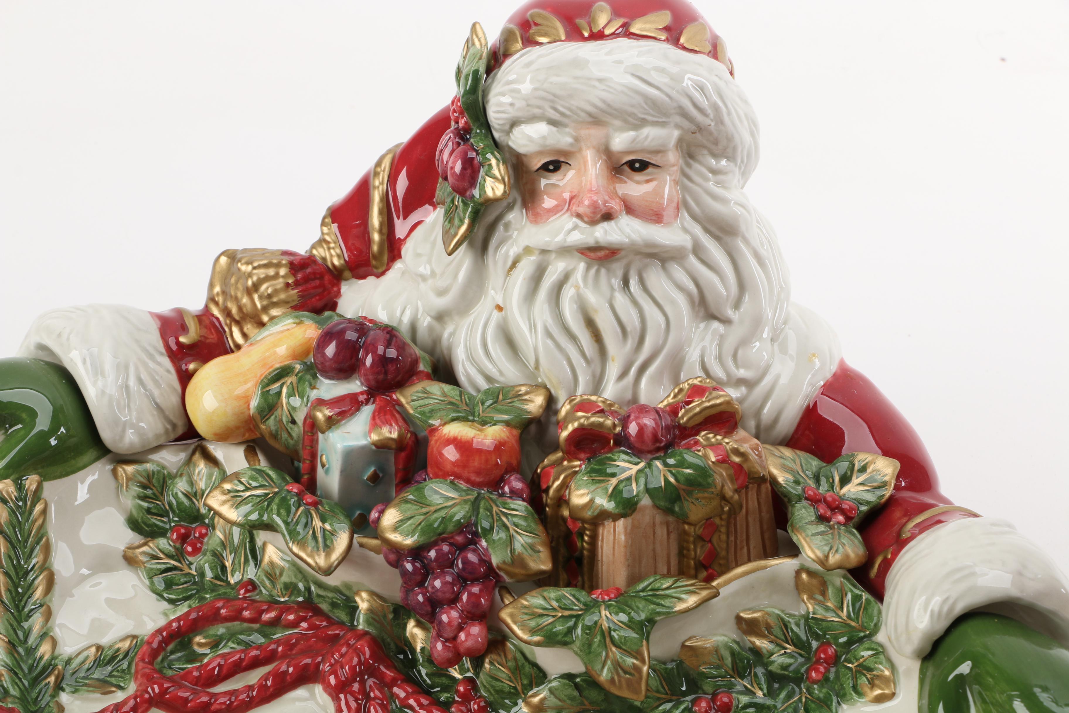 Fitz and Floyd "Renaissance Santa" Serveware