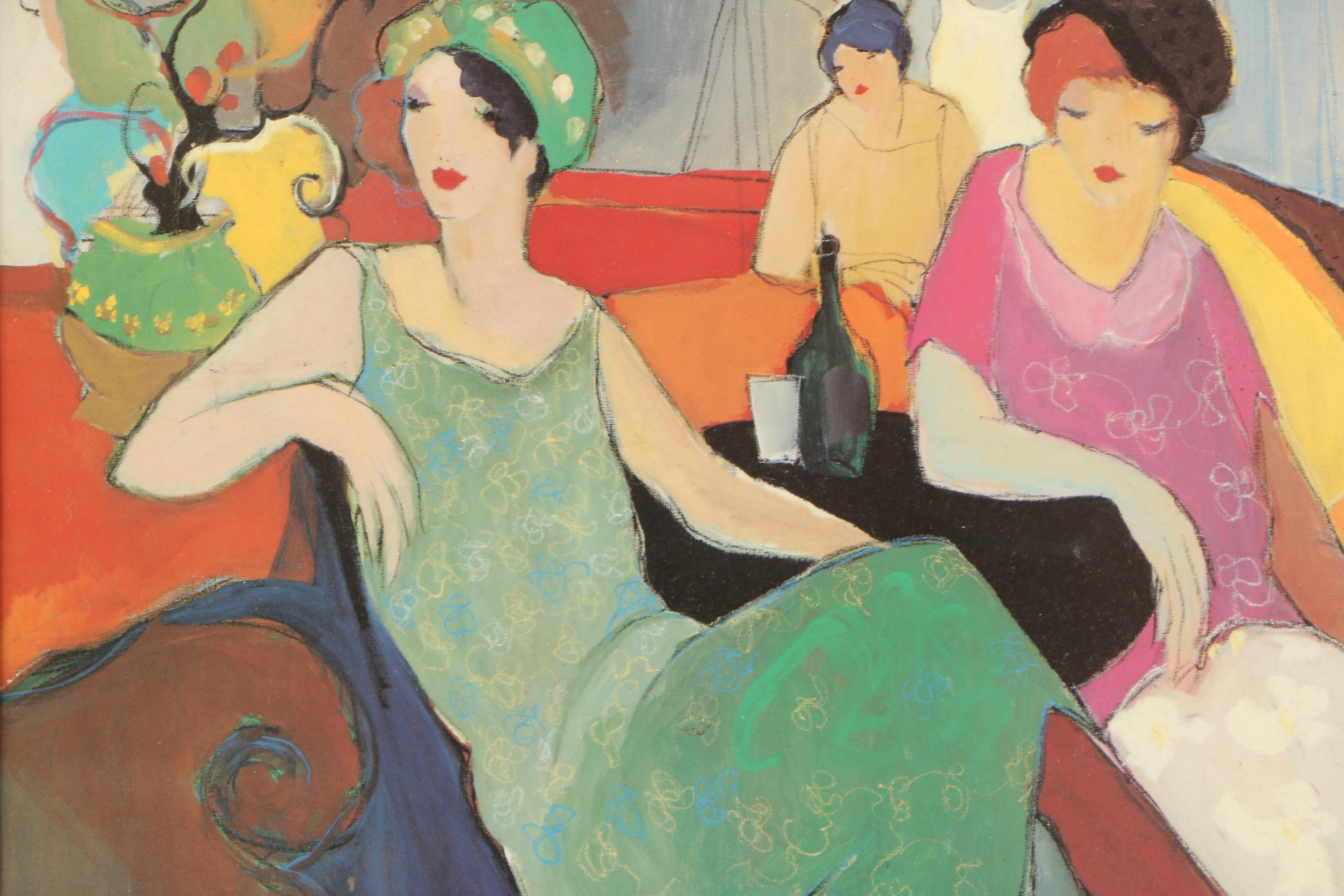 Offset Lithograph After Itzchak Tarkay "In the Lounge"