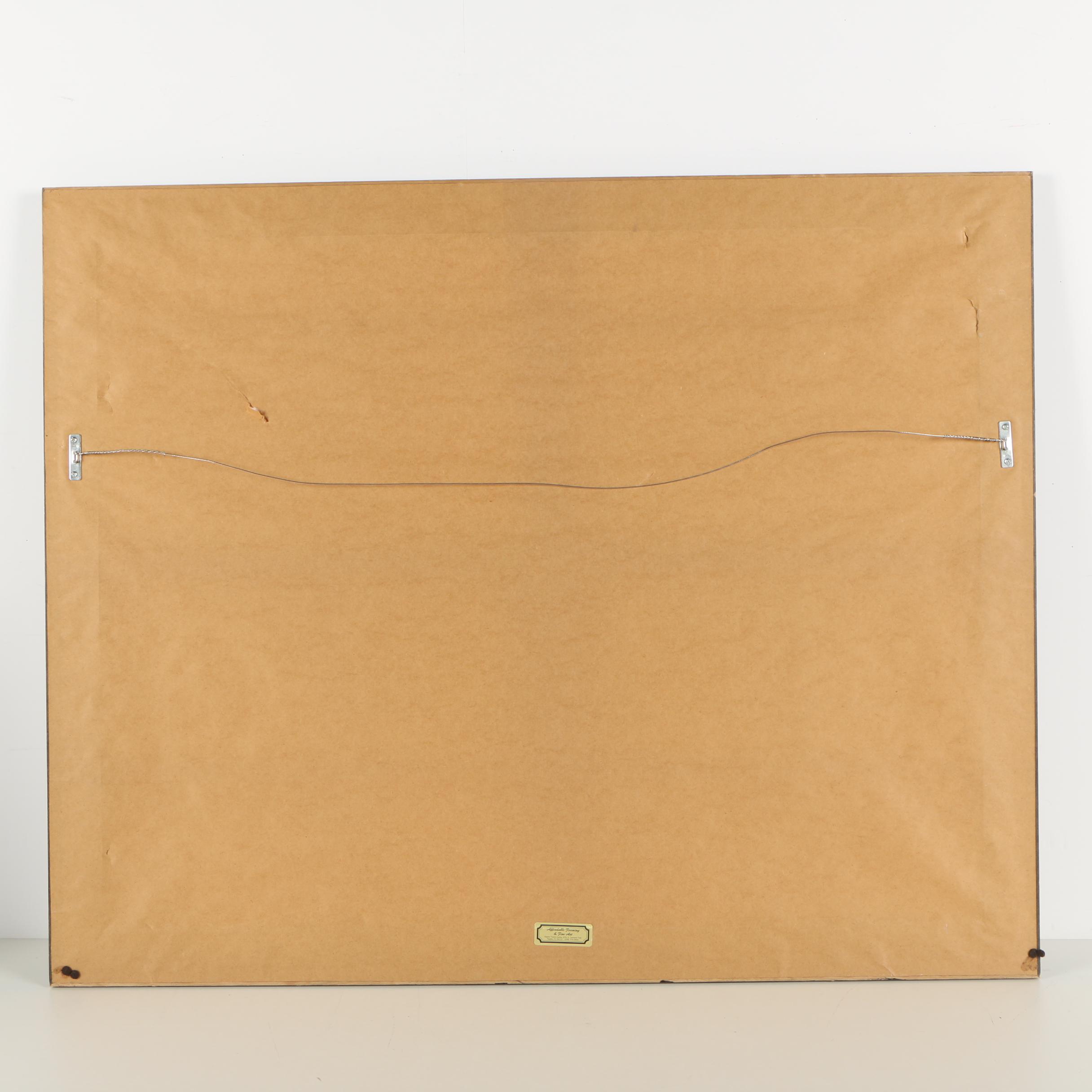 Barnes Watercolor Painting of an Interior Scene