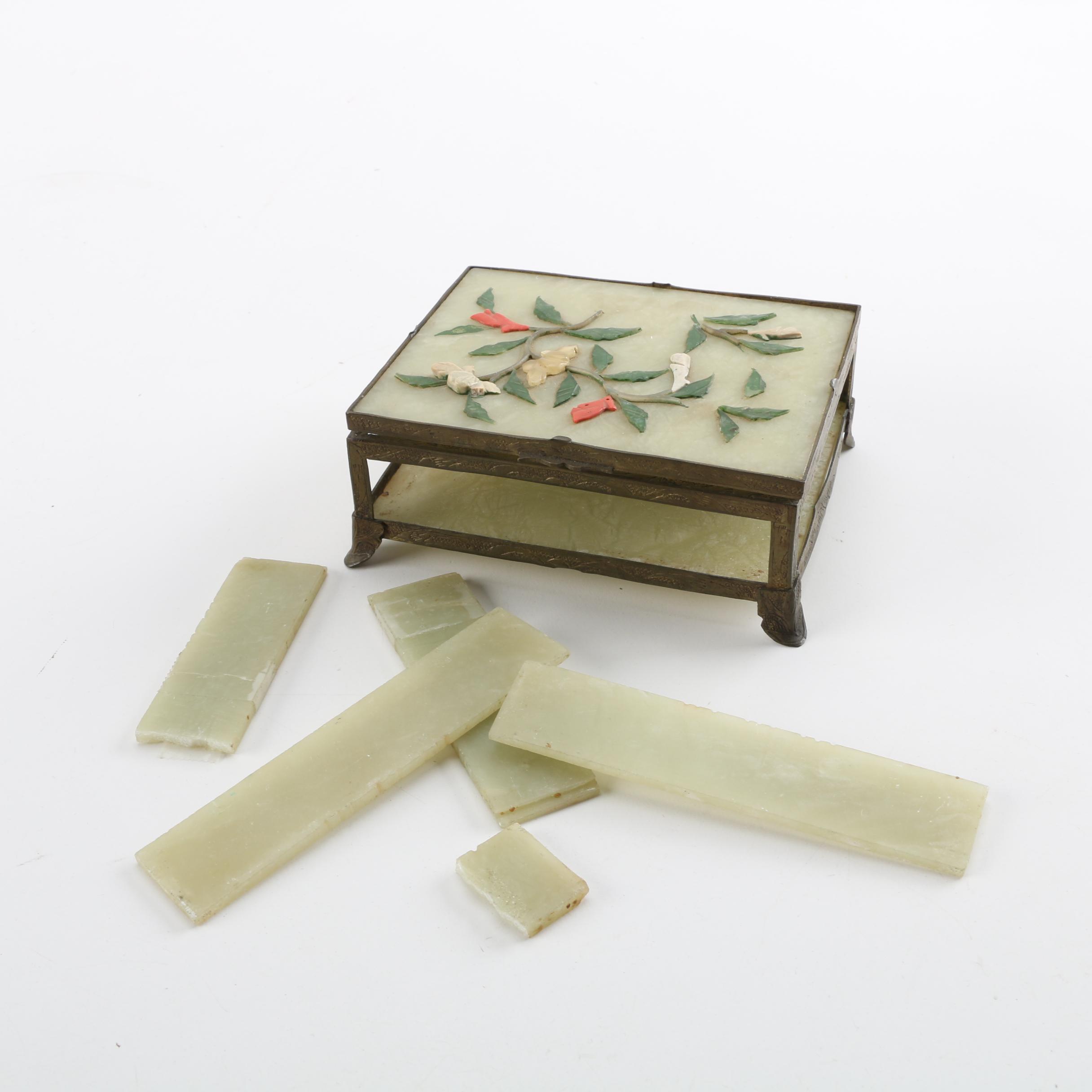 Serpentine and Agate Trinket Box