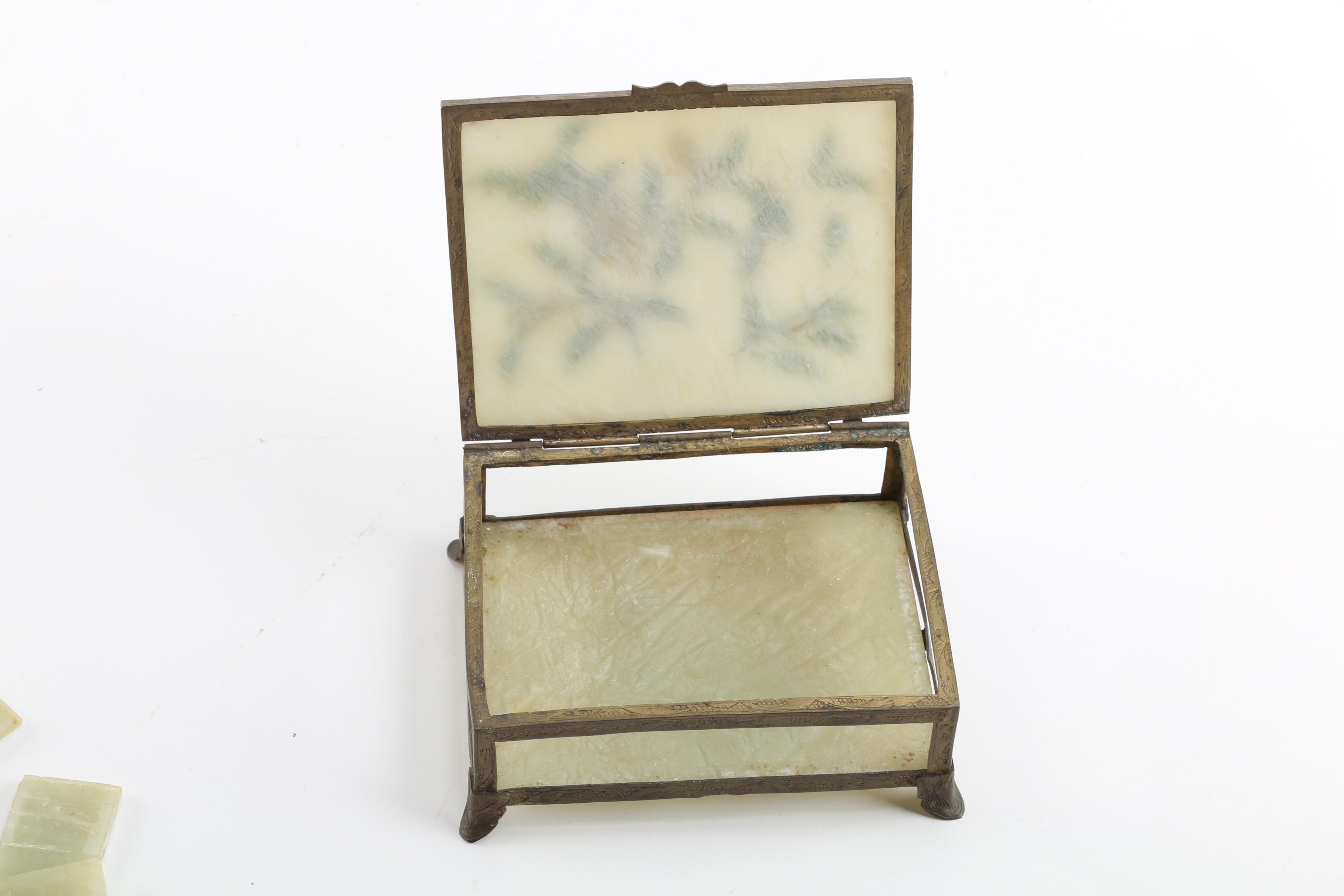 Serpentine and Agate Trinket Box