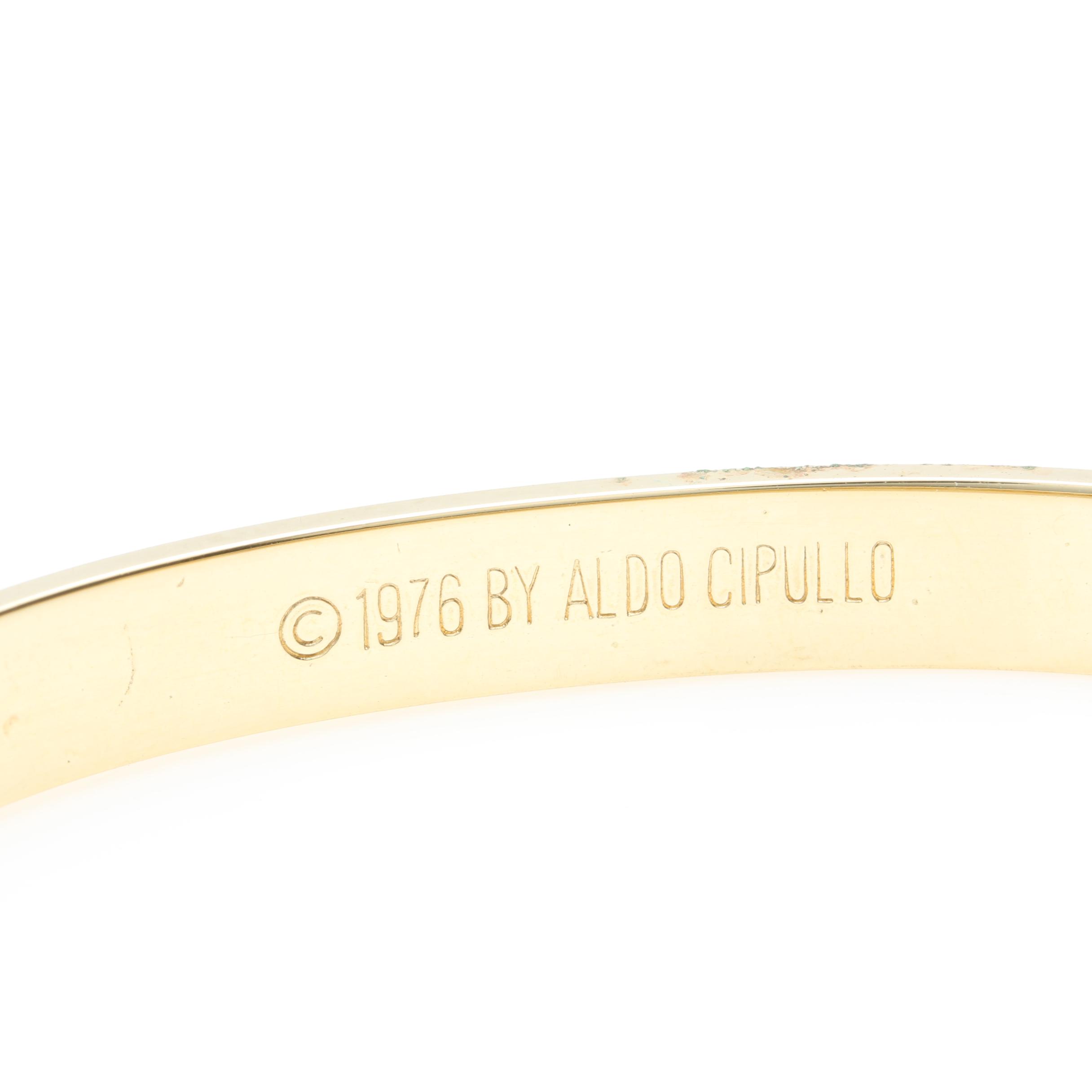 1976 Aldo Cipullo Gold Toned Bracelet