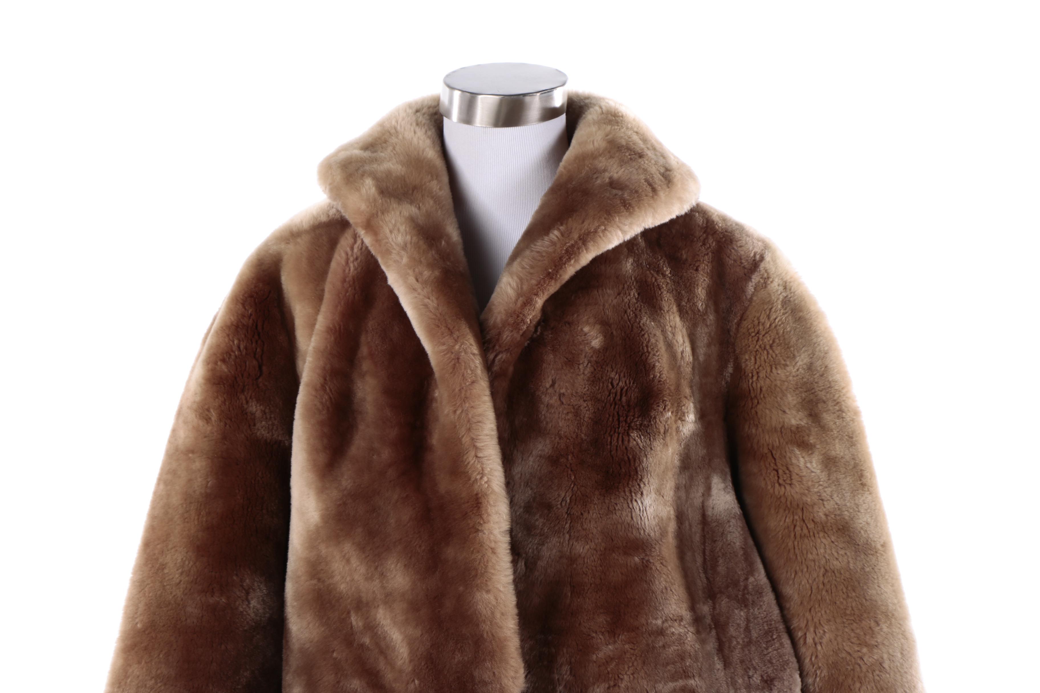 Women's Vintage Bond Furs Brown Mouton Fur Coat