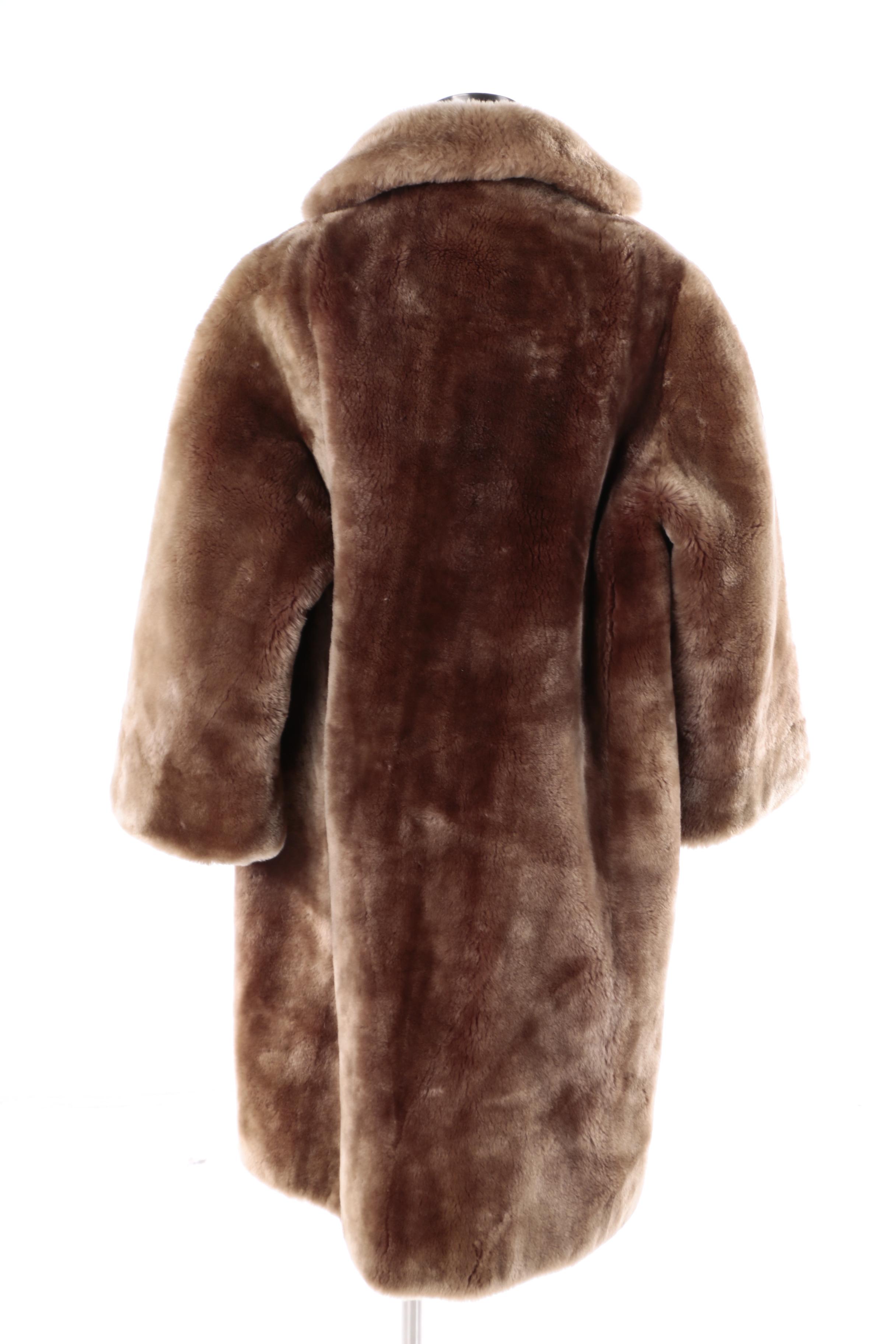 Women's Vintage Bond Furs Brown Mouton Fur Coat
