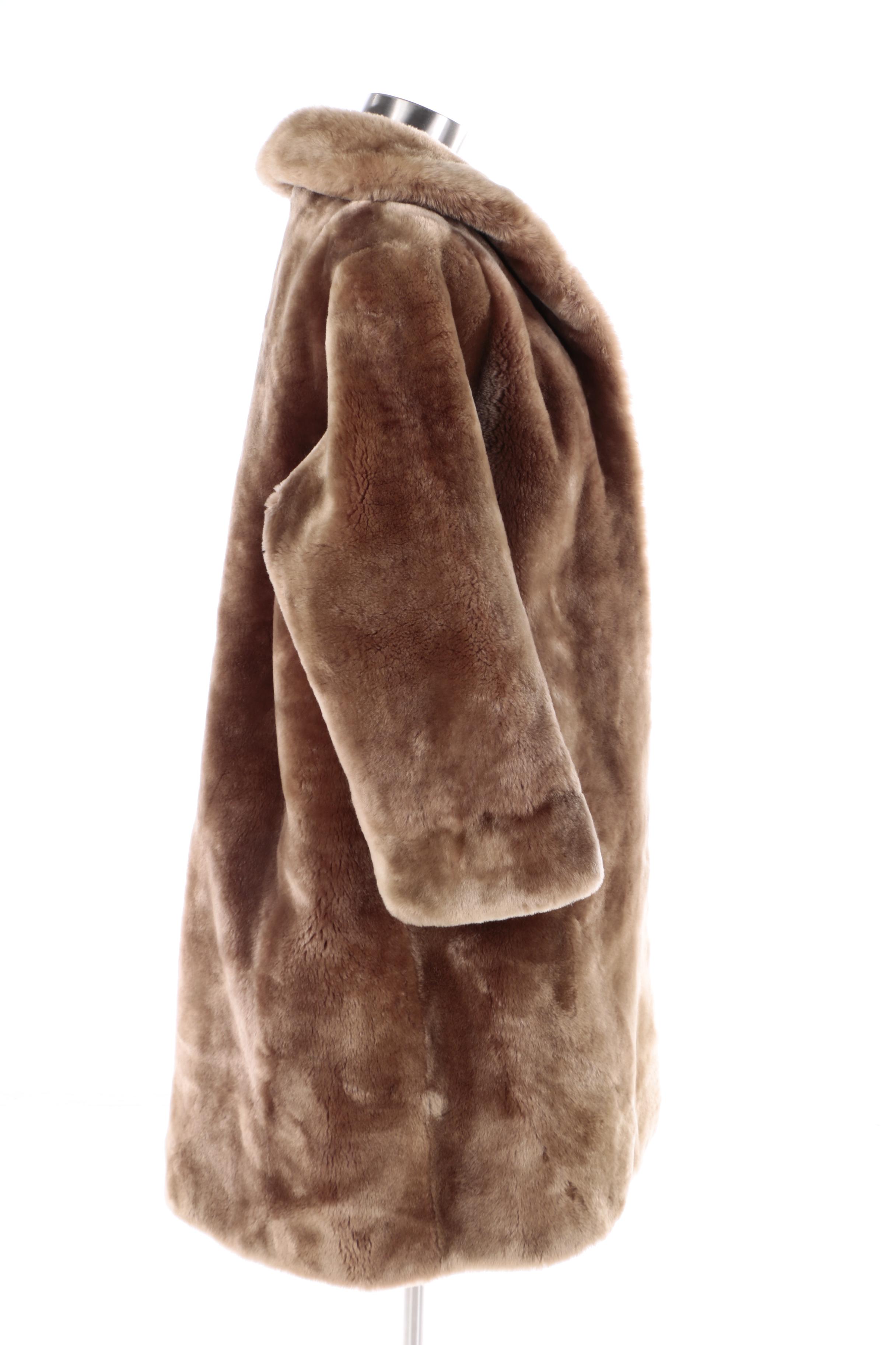 Women's Vintage Bond Furs Brown Mouton Fur Coat