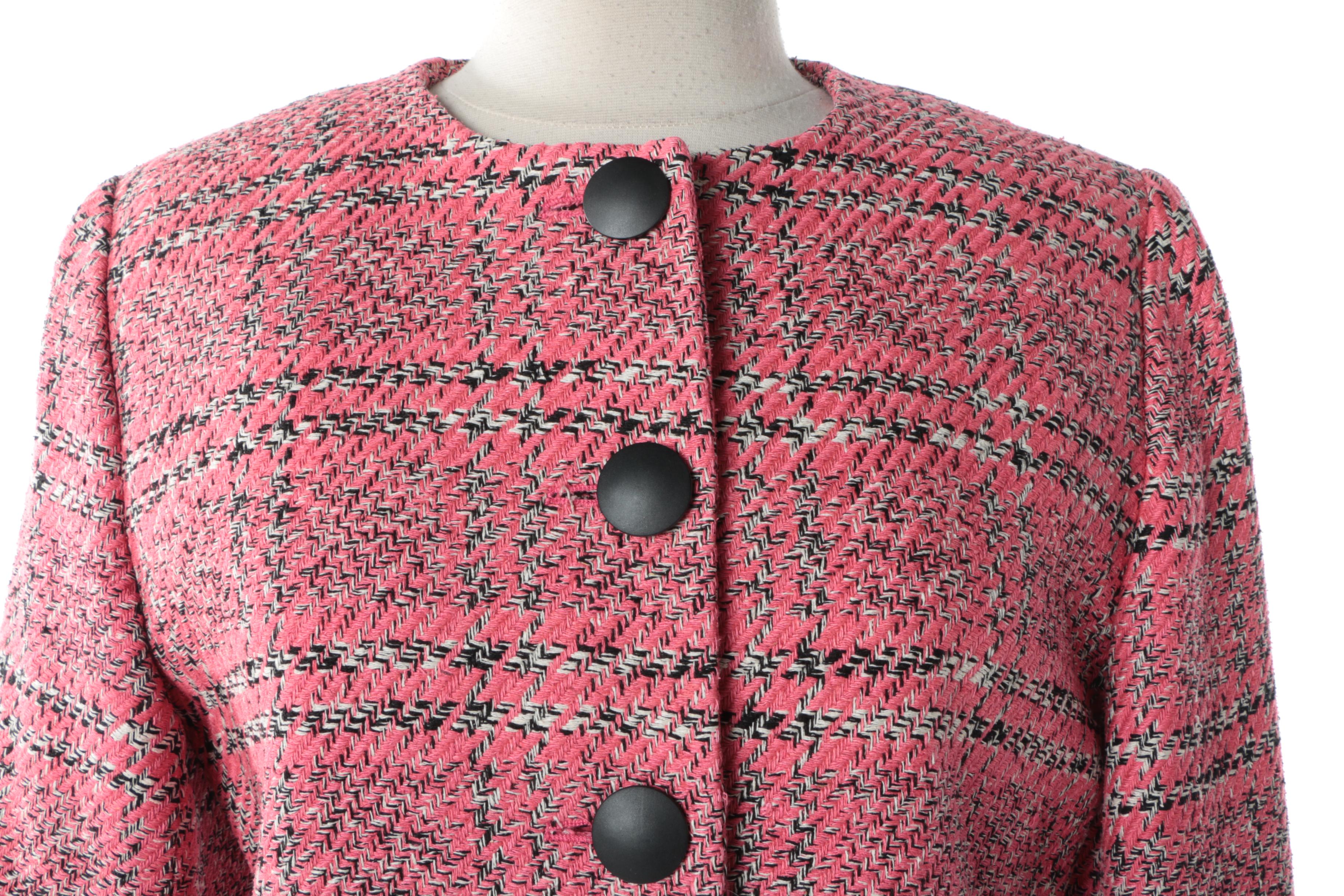 Christian Dior Pink Wool Blend Skirt Suit