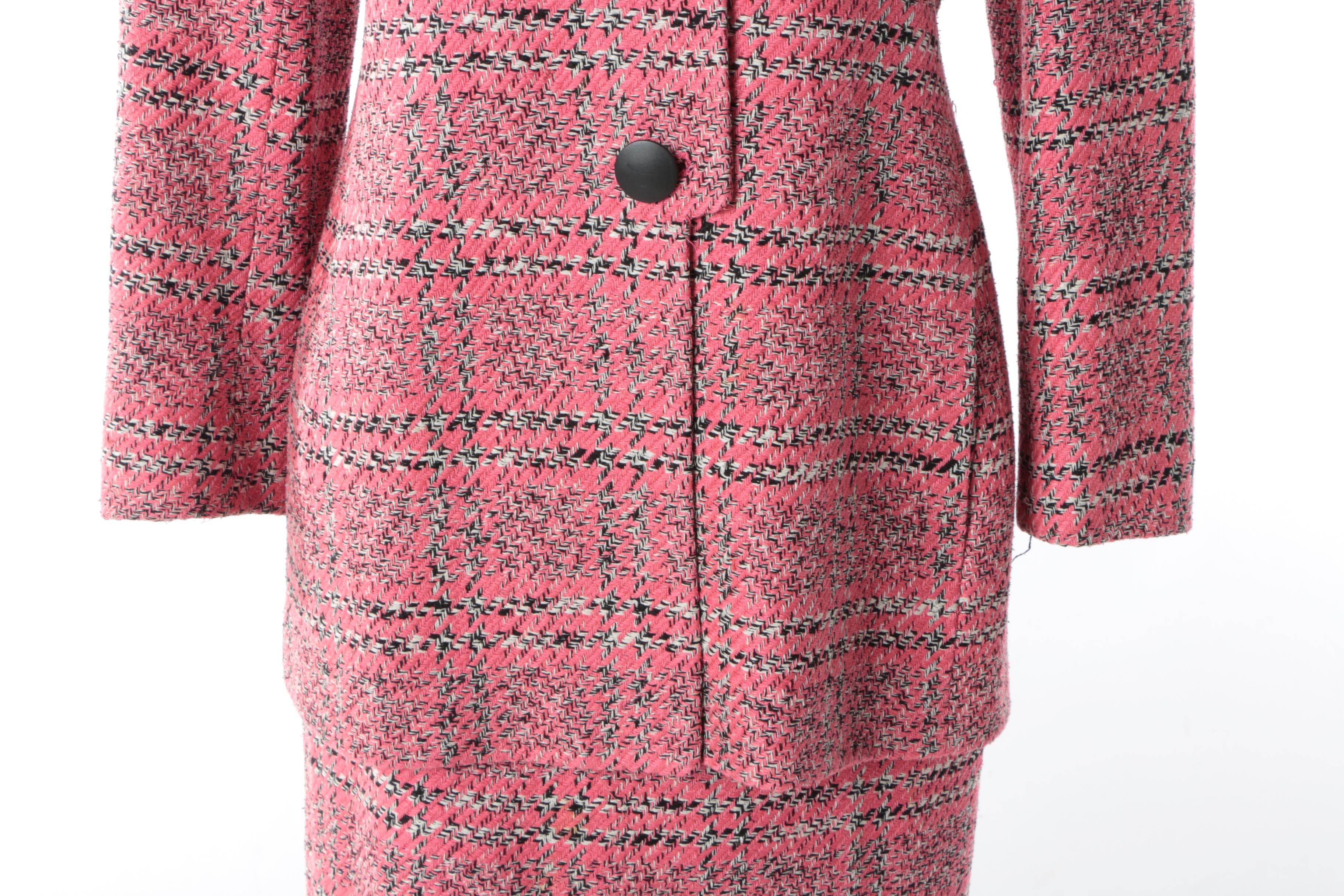 Christian Dior Pink Wool Blend Skirt Suit