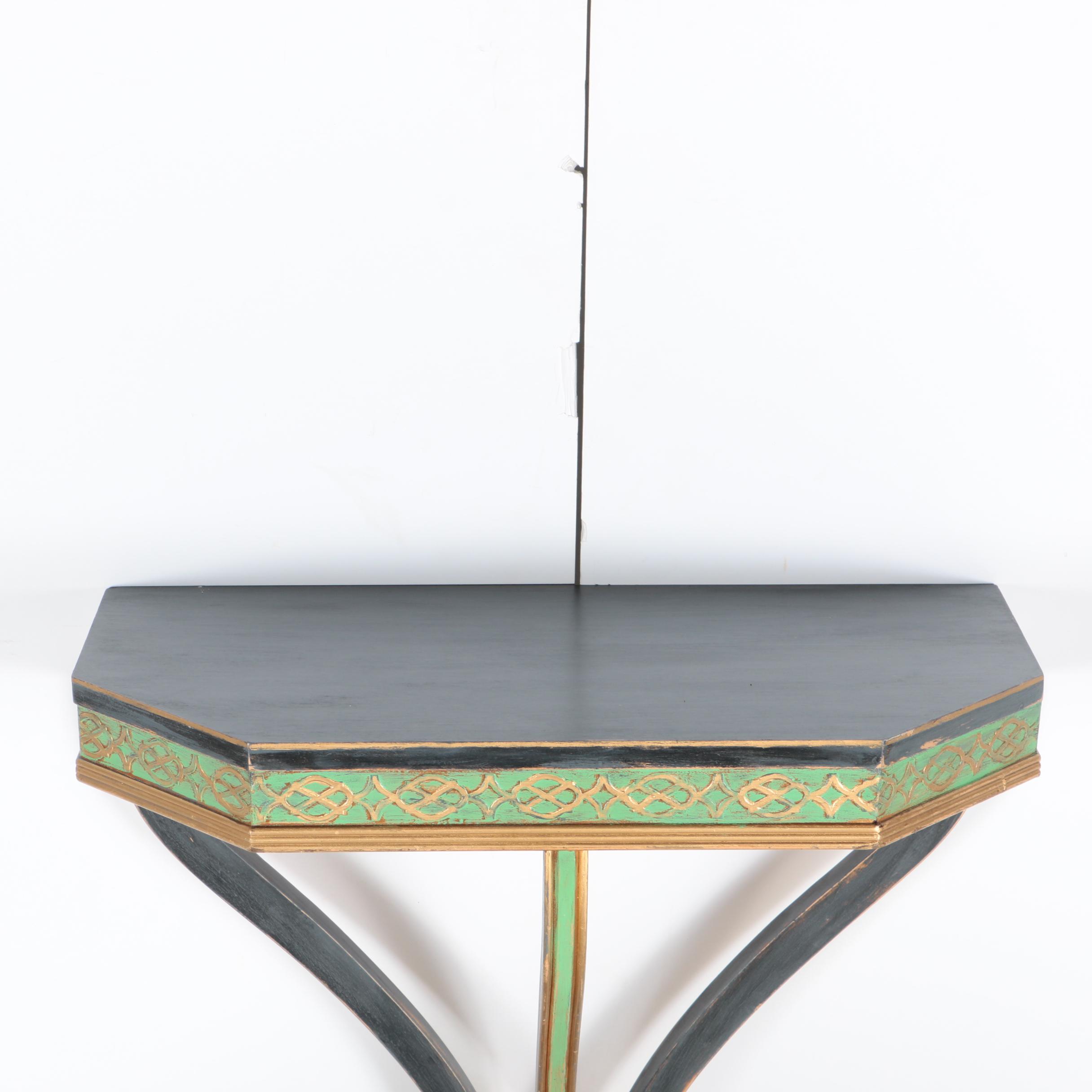 Neoclassical Style Decorative Accent Shelf