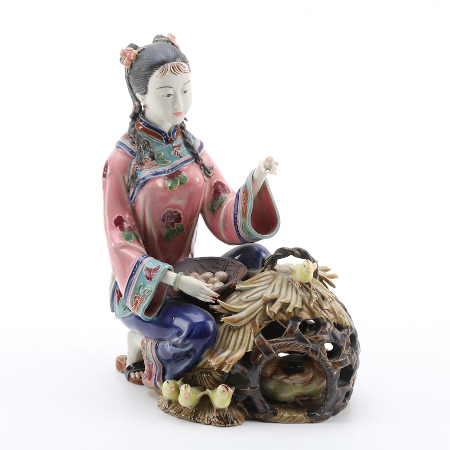 Chinese Female Ceramic Figurine