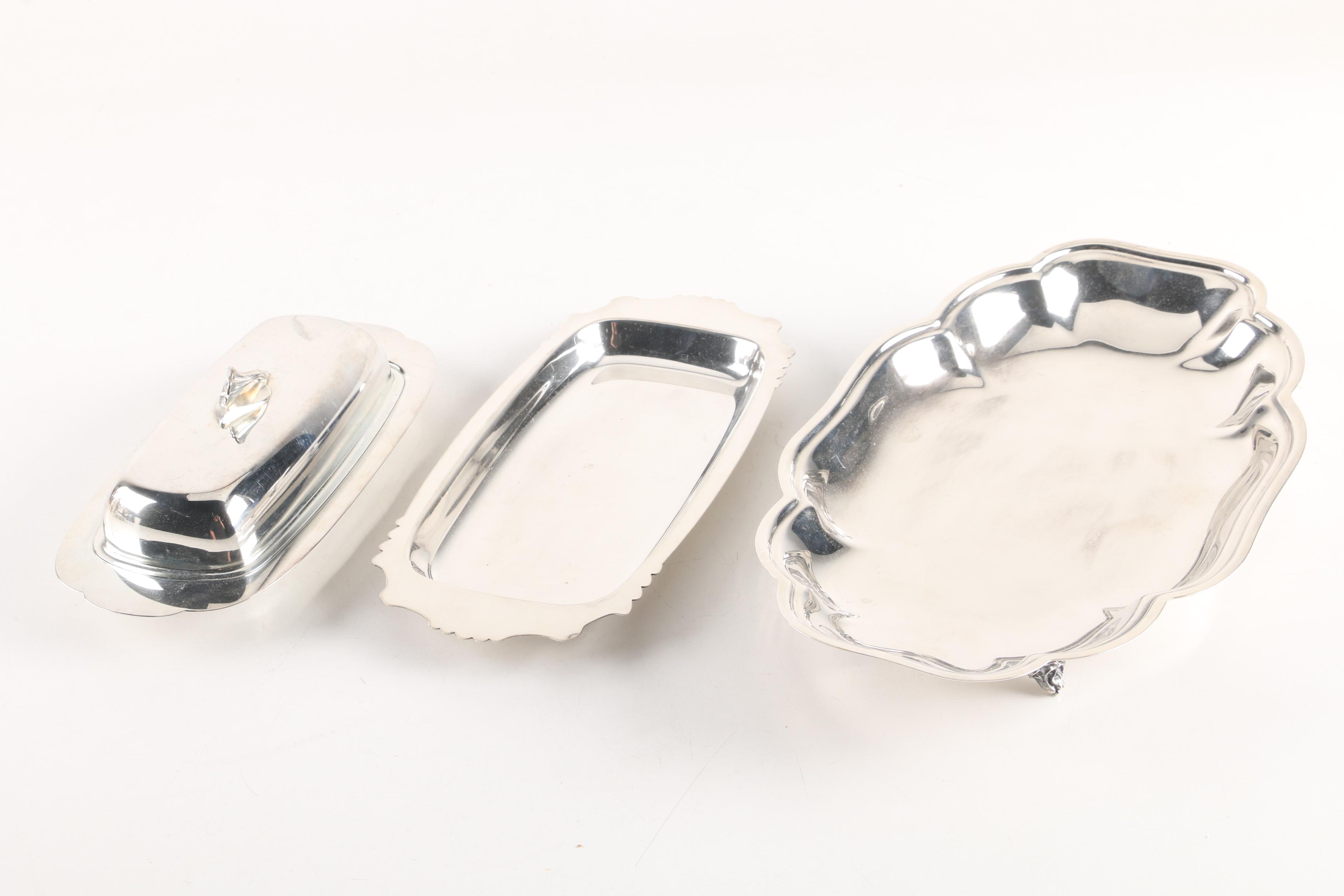 1949 Reed & Barton Silver Plate Coffee Pot and Other Silver Plate Serveware