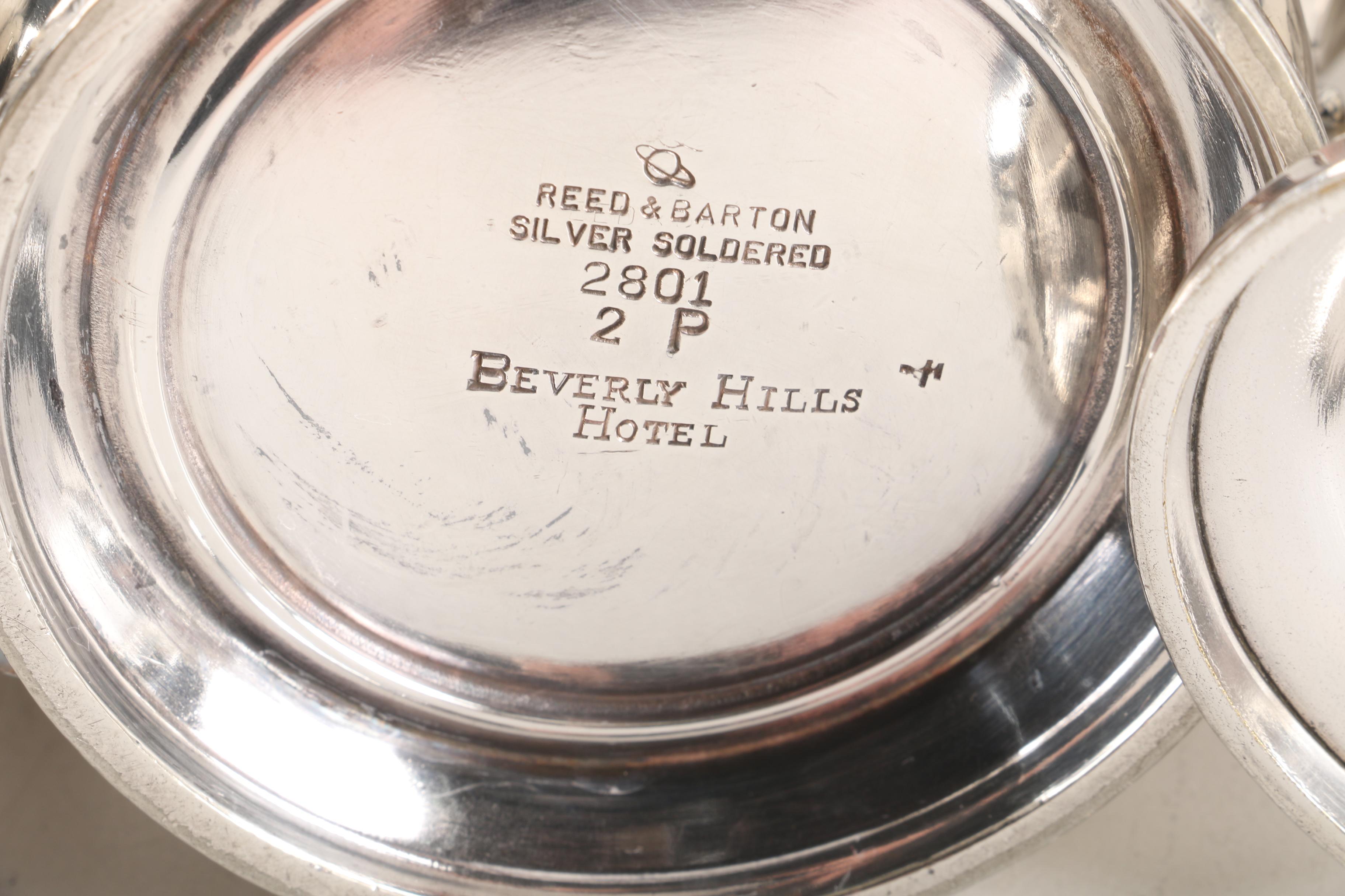 1949 Reed & Barton Silver Plate Coffee Pot and Other Silver Plate Serveware