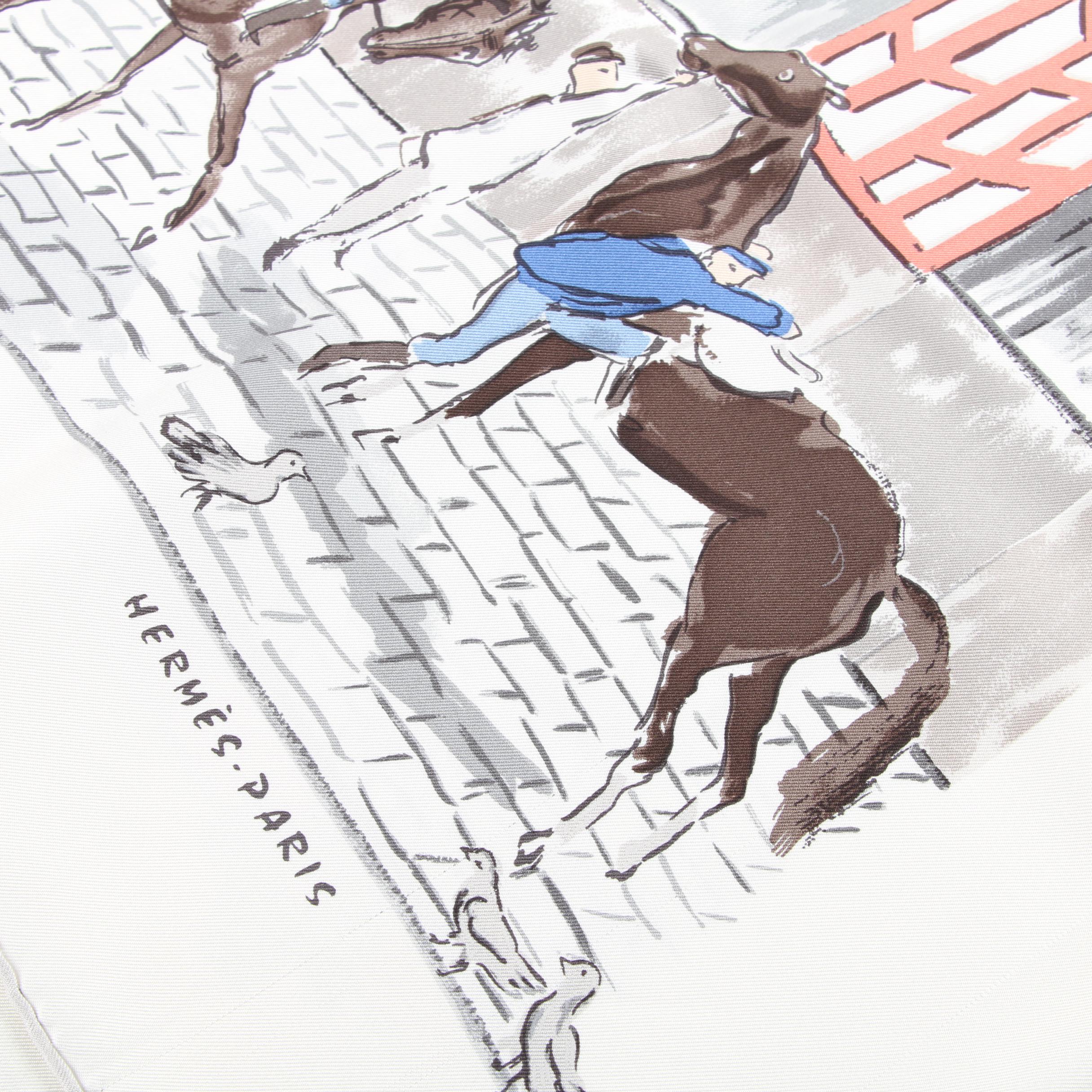 Hermès of Paris "Les Boxes" Silk Scarf