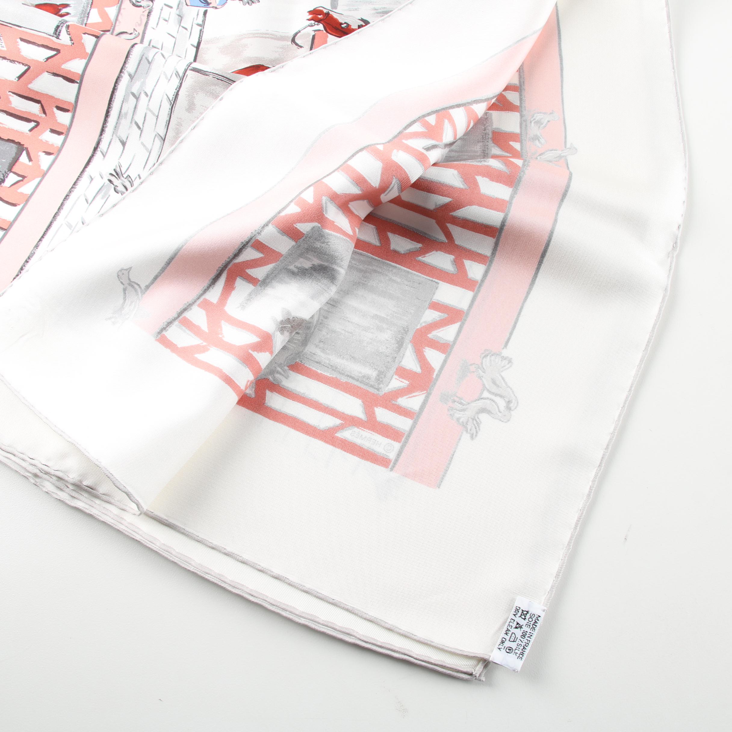 Hermès of Paris "Les Boxes" Silk Scarf
